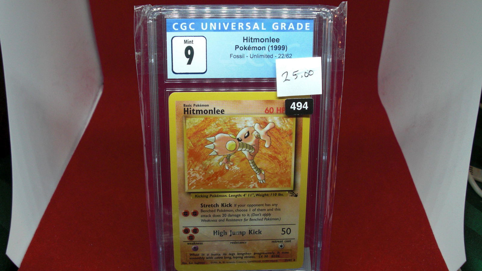 cgc graded hitmonlee pokemon mint 9 (1 of 1)