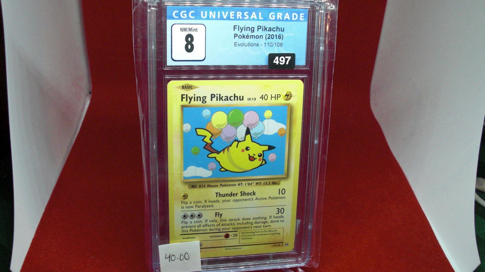 cgc graded flying pikachu mint 8 (1 of 1)