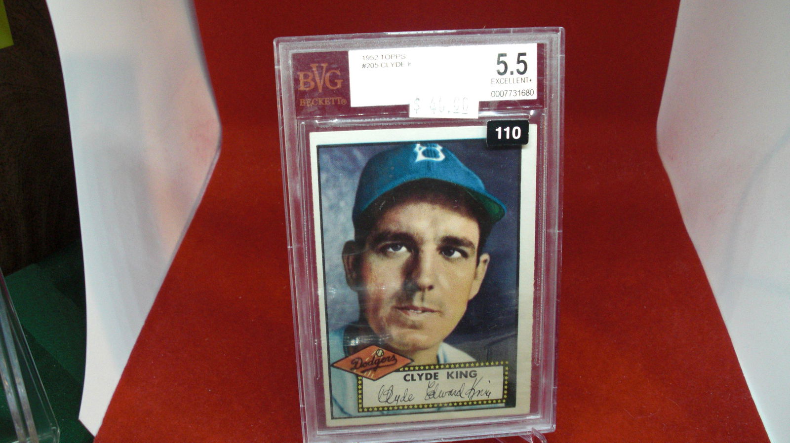beckett graded 1952 clyde king mint 5.5 (1 of 1)
