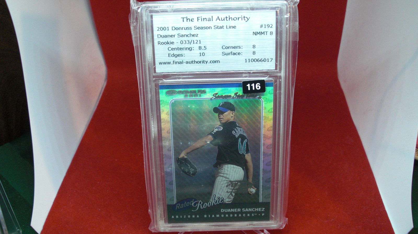 the final authority graded duaner sanches rookie mint 8 (1 of 1)