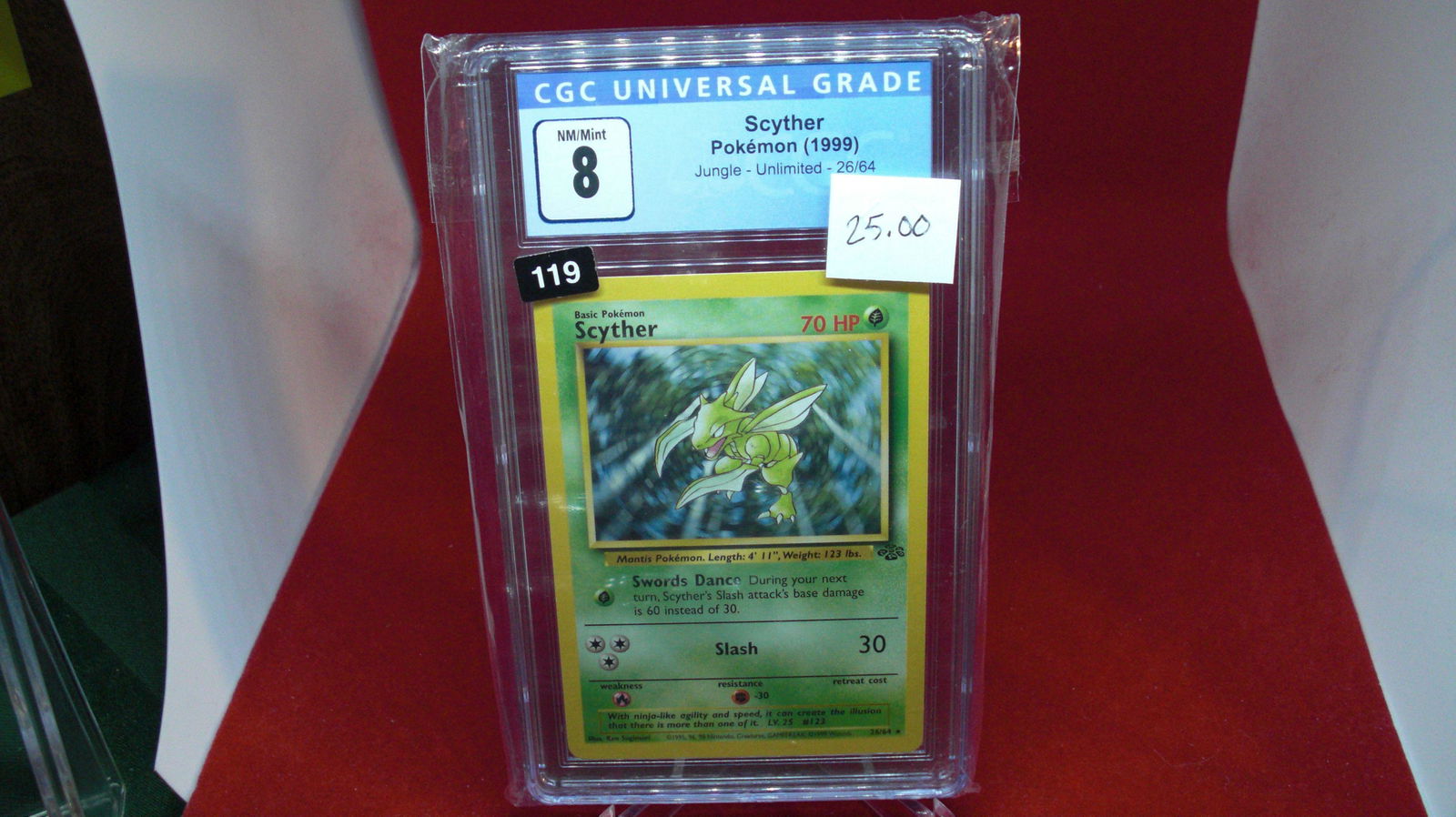 cgc graded scyther pokemon mint 8 (1 of 1)