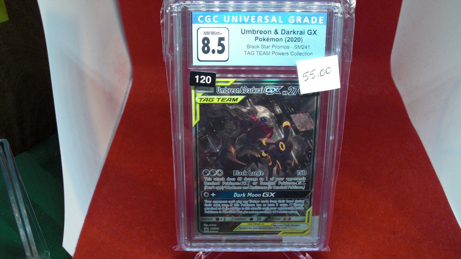 cgc graded umbreon and darkral gx pokemon mint 8.5 (1 of 1)