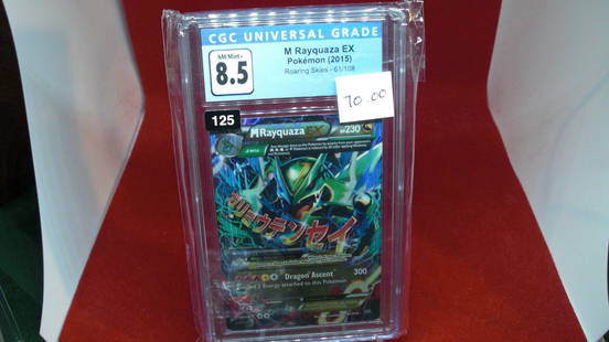 cgc graded m rayquaza ex pokemon mint 8.5: nice graded card