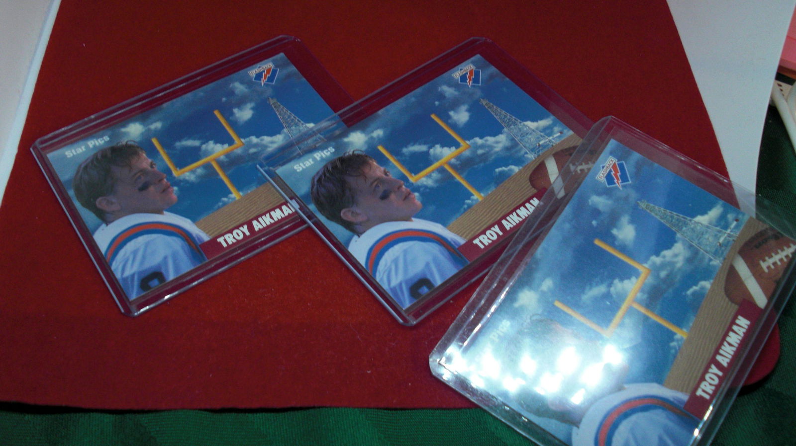 lot of 3 troy aikman cards (1 of 1)
