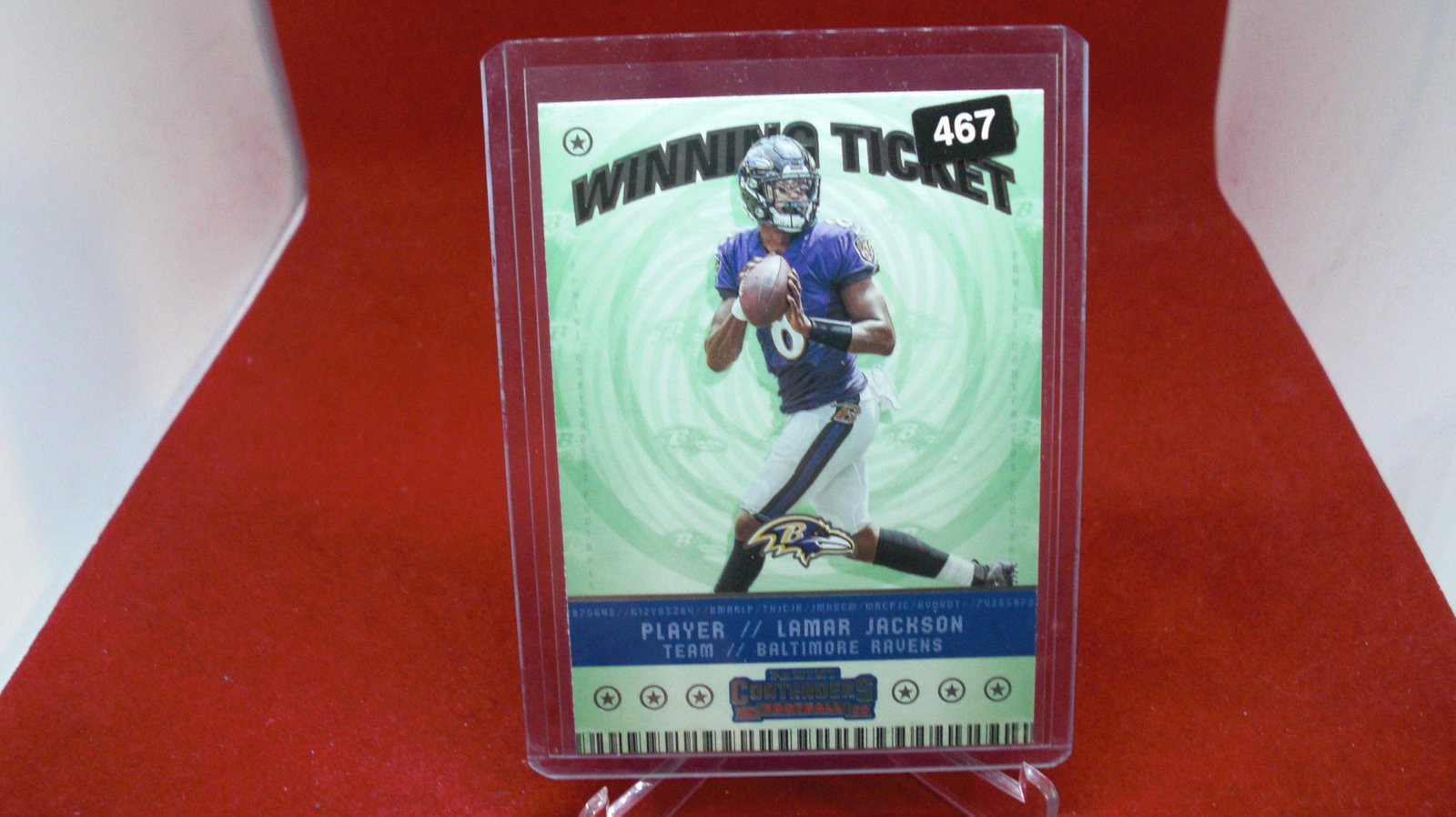 lamar jackson winning ticket: in top loader