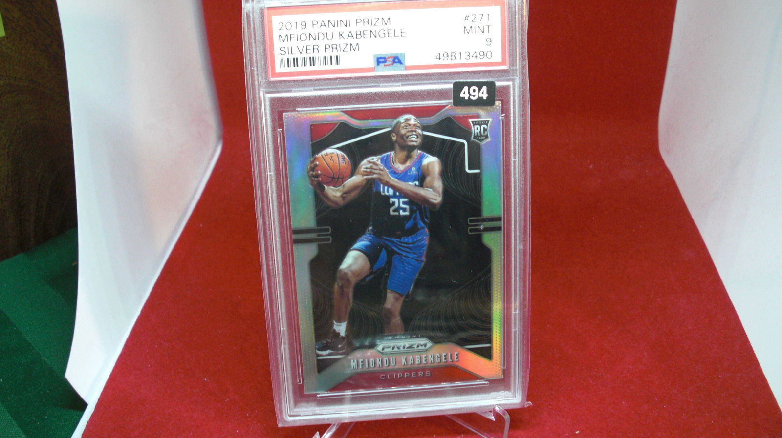 psa graded mfiondu kabengele mint 9 silver prizm (1 of 1)