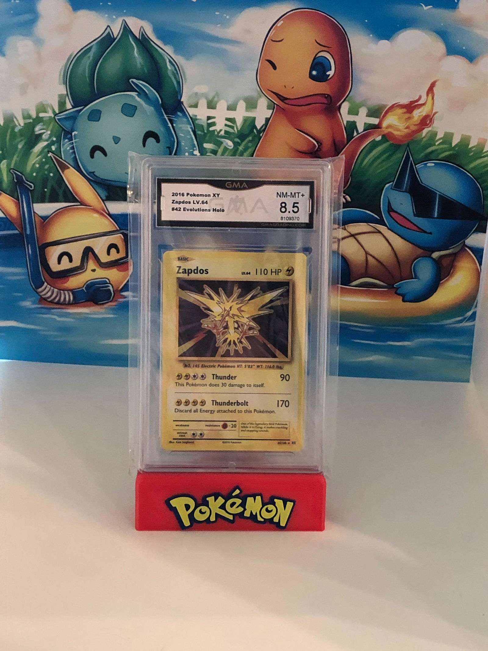XY Evolutions Zapdos Holo GMA 8.5 (1 of 1)