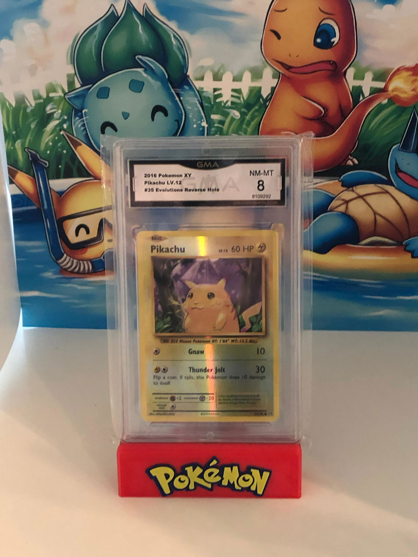 XY Evolutions Reverse Holo Pikachu GMA 8 (1 of 1)