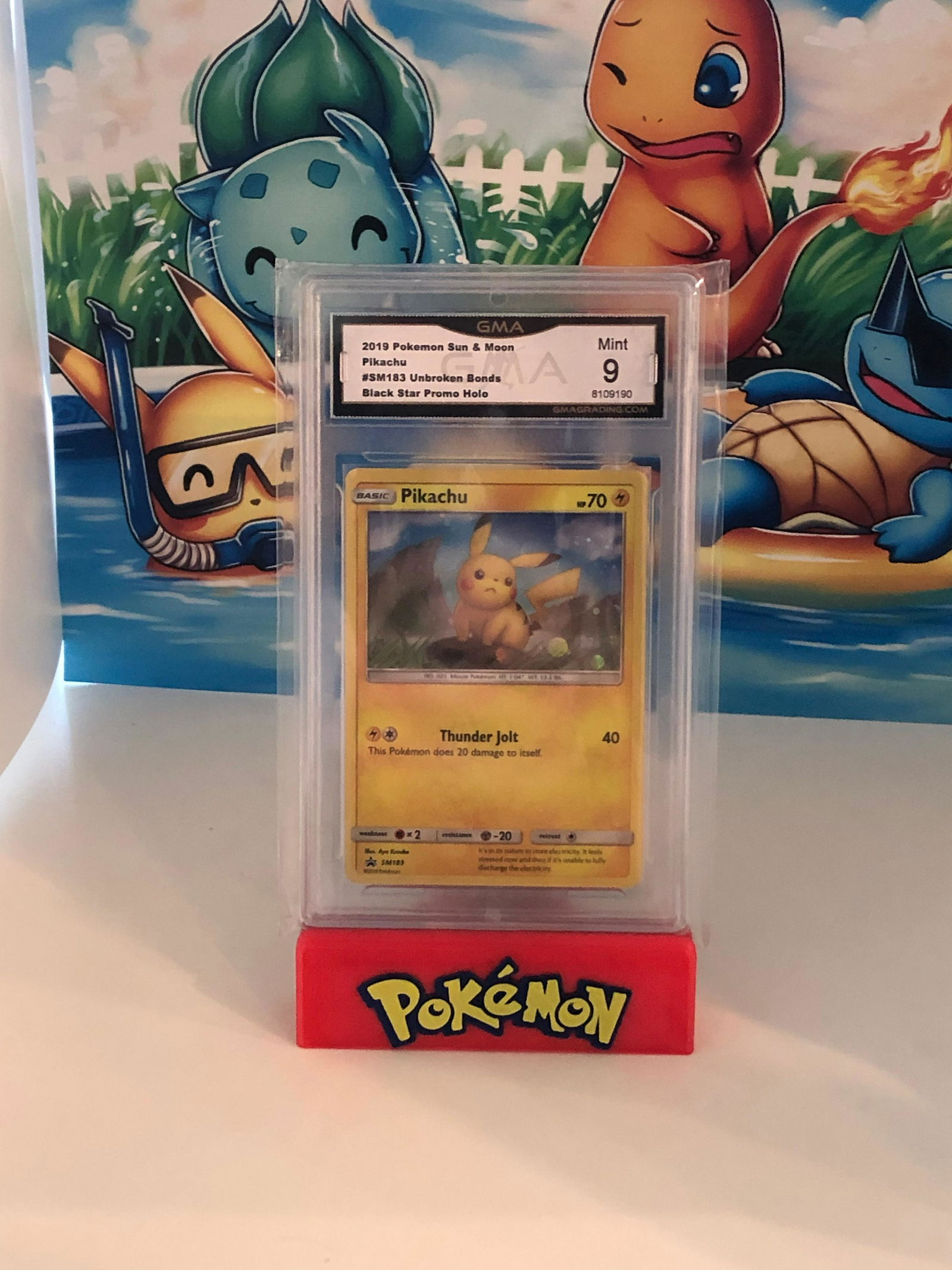 Unbroken Bonds Holo Pikachu GMA 9 (1 of 1)