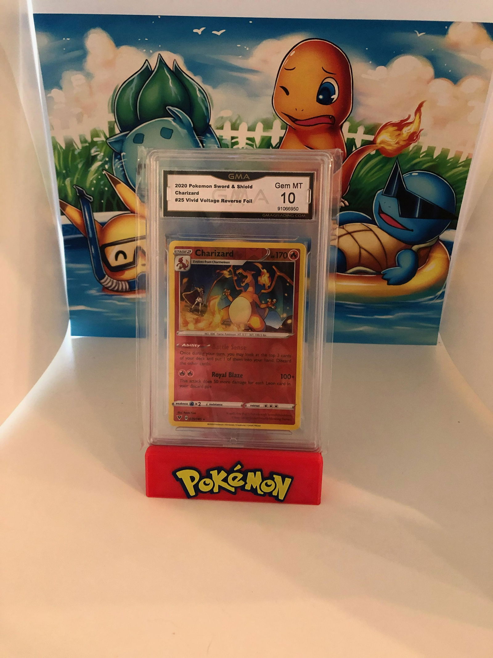 Vivid Voltage Reverse Holo Charizard GMA 10 (1 of 1)