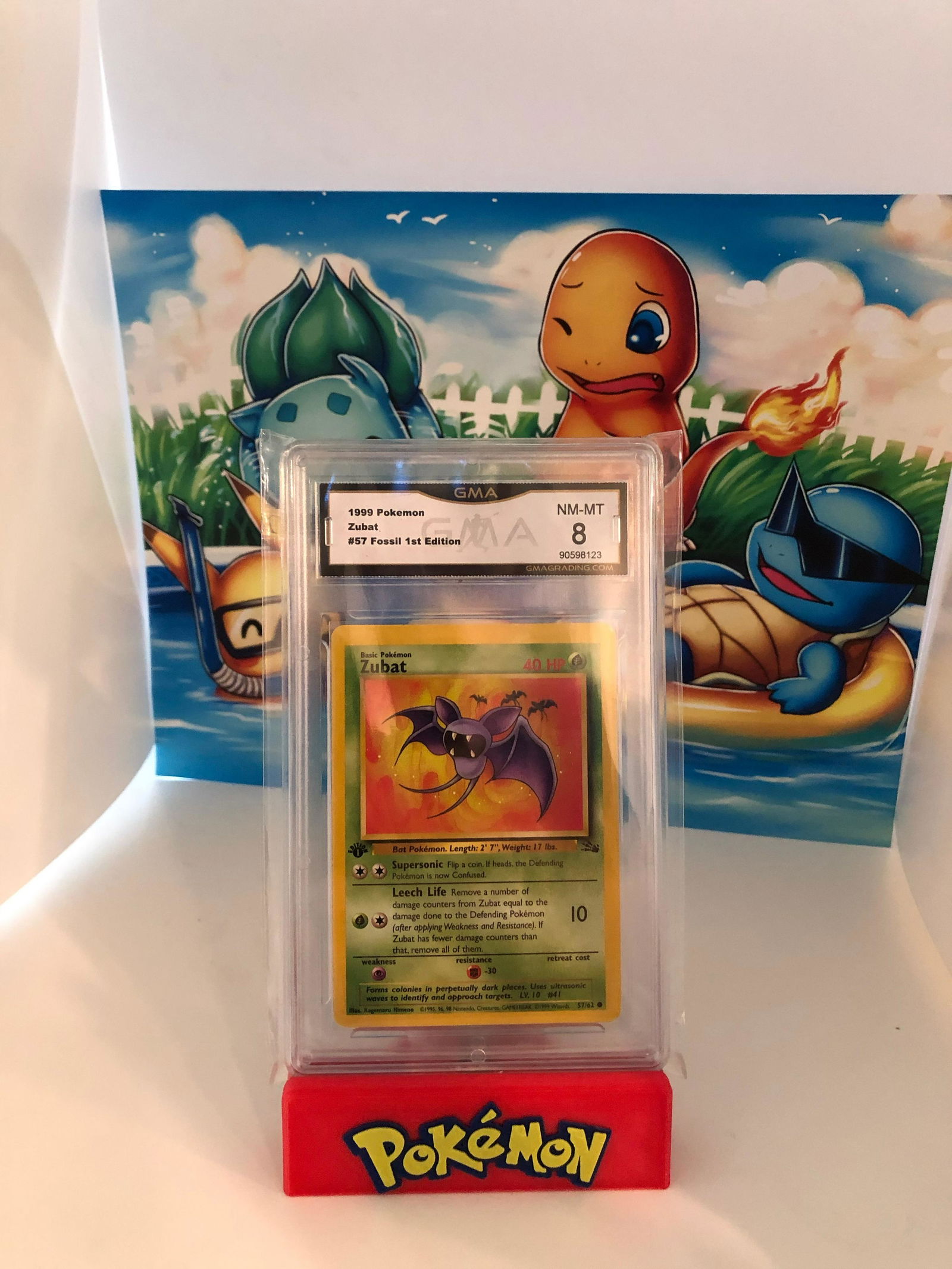 1st Edition Fossil Zubat GMA 8 (1 of 1)