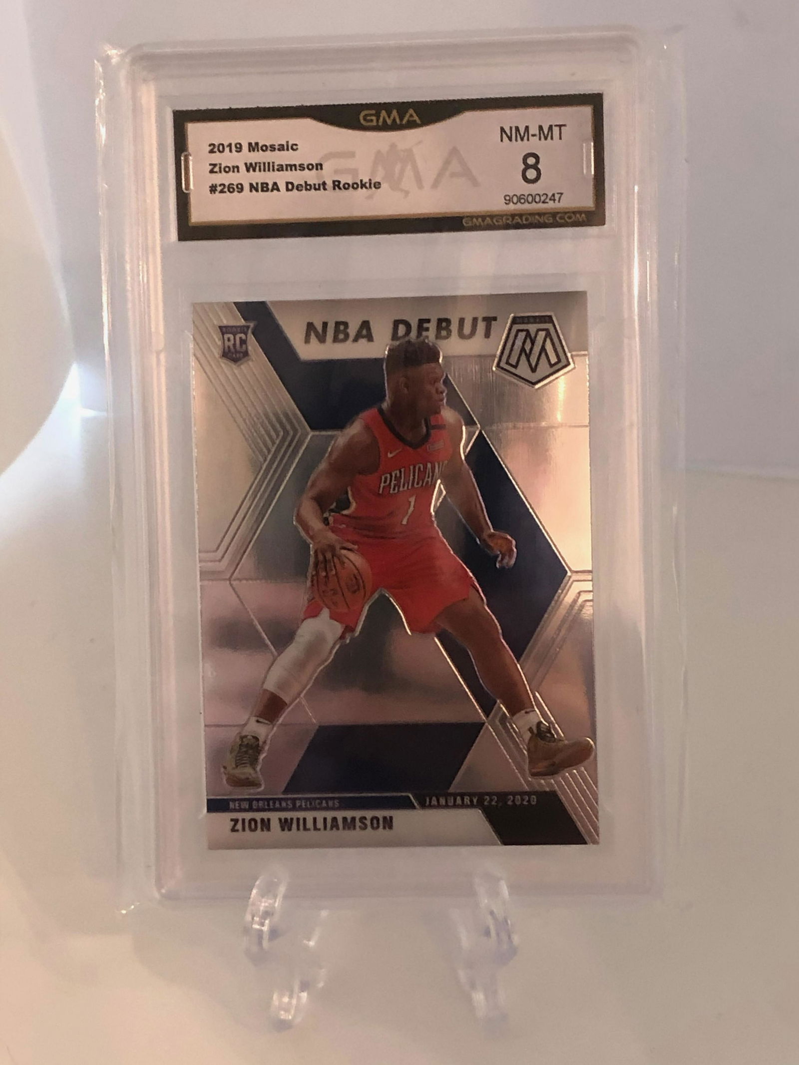 Zion Williamson NBA Debut Rookie Mosaic GMA 8 (1 of 1)