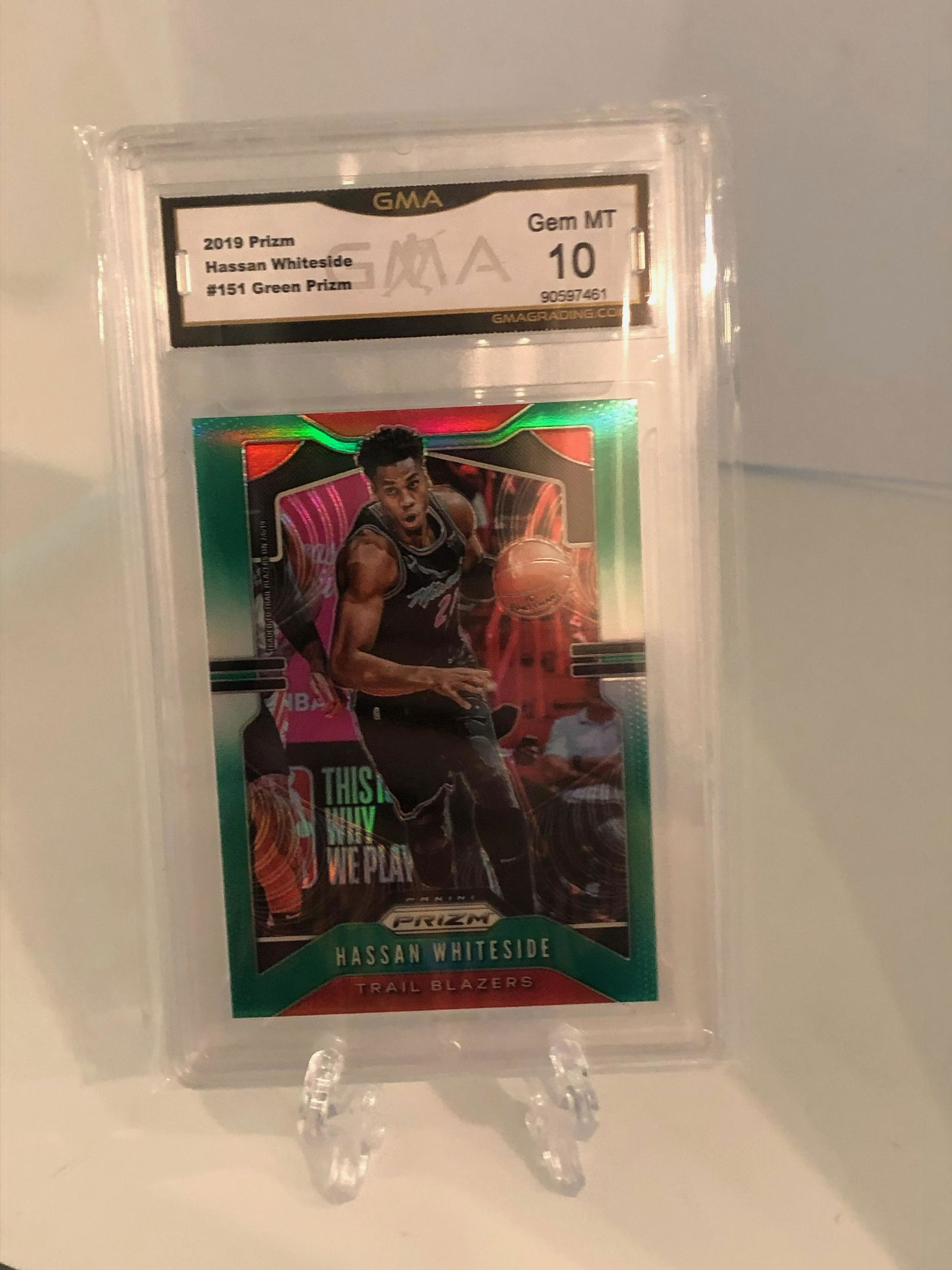 Hassan Whiteside Green Prizm GMA 10 (1 of 1)