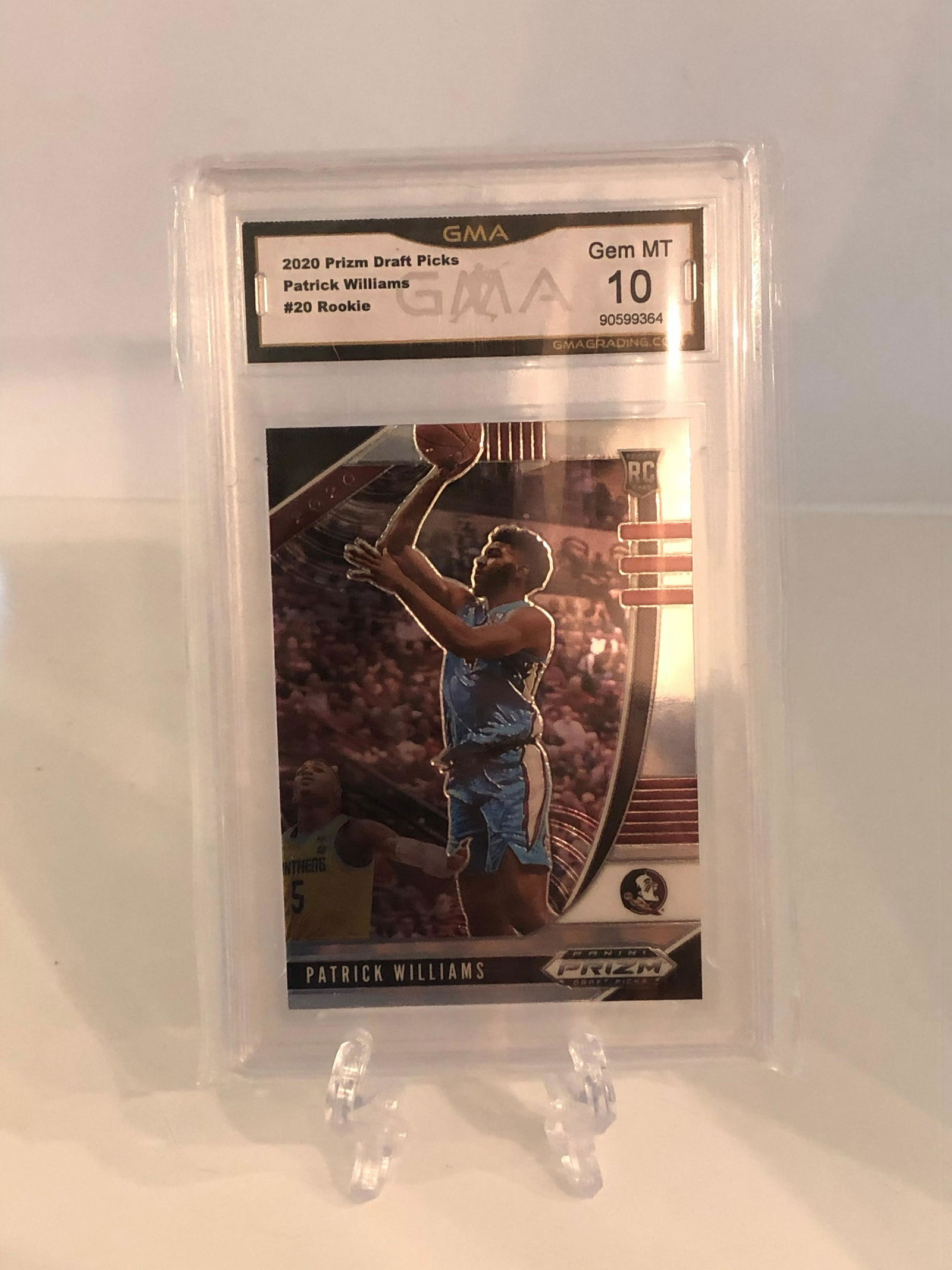 Patrick Williams Prizm Draft Pick Rookie GMA 10 (1 of 1)