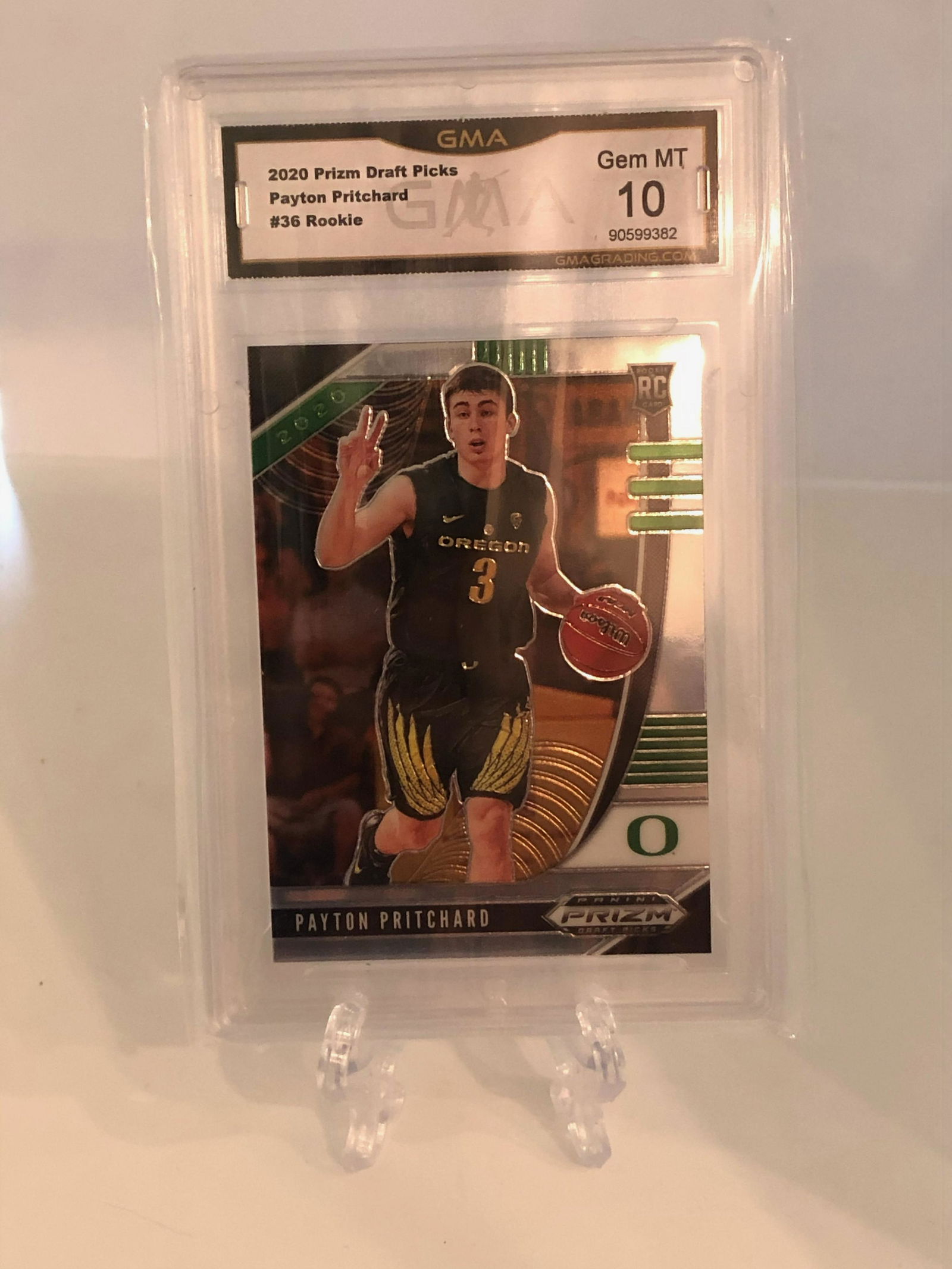 Payton Pritchard Prizm Draft Pick Rookie GMA 10 (1 of 1)