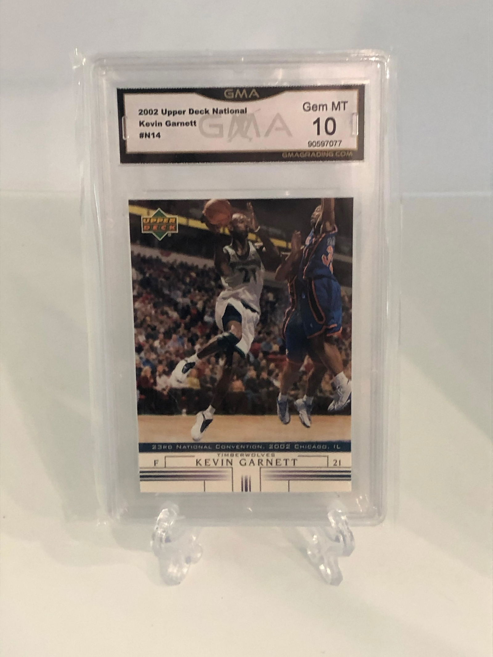 Kevin Garnett Upper Deck Basketball Card GMA 10 (1 of 1)