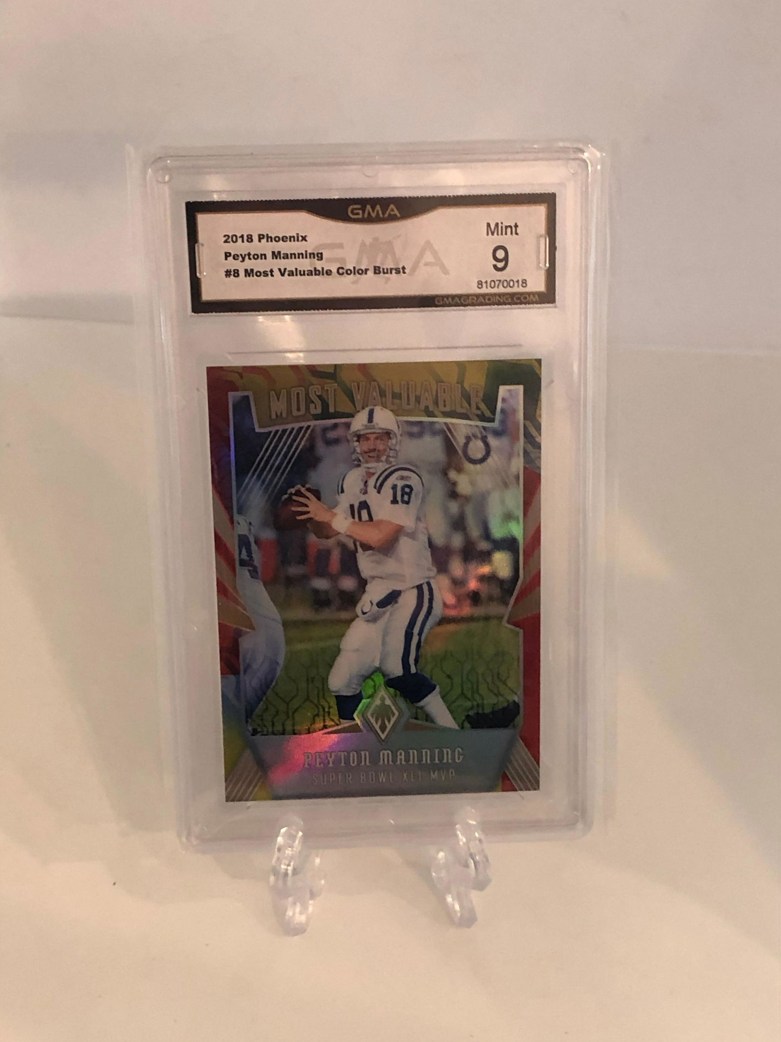 Peyton Manning Phoenix Most Valuable Color Burst GMA 9 (1 of 1)