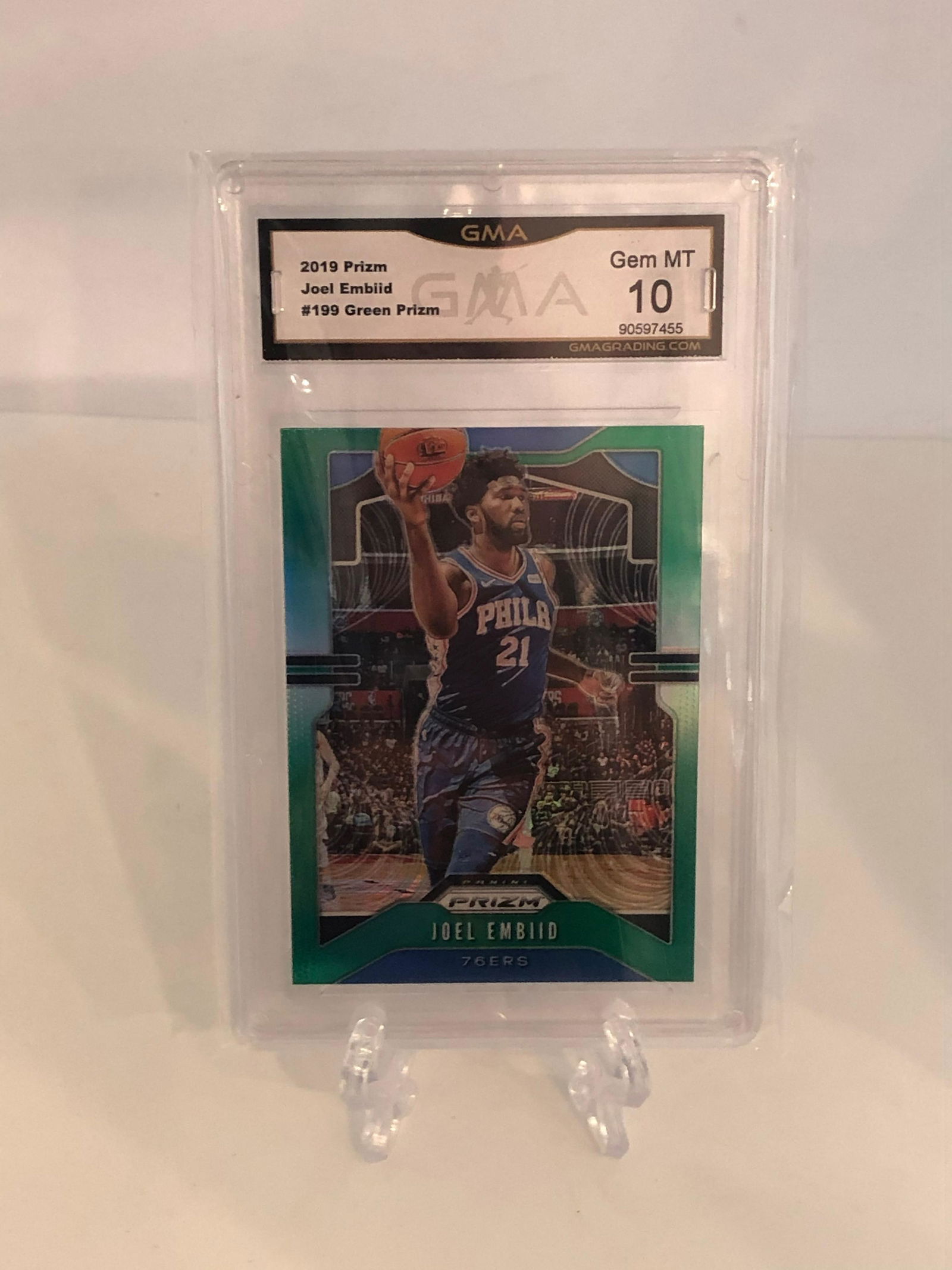 Joel Embiid Green Prizm GMA 10 (1 of 1)