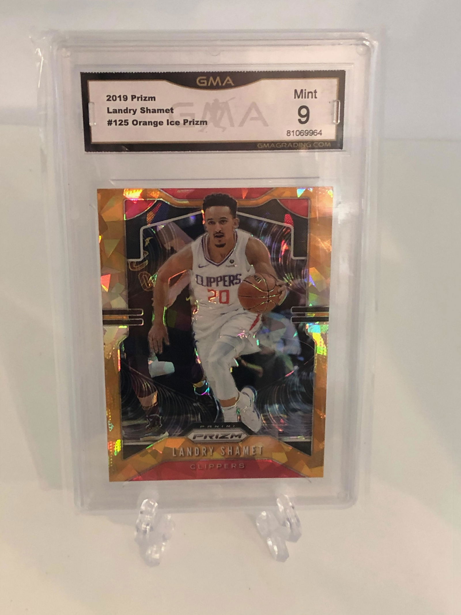 Landry Shamet Orange Ice Prizm GMA 9 (1 of 1)