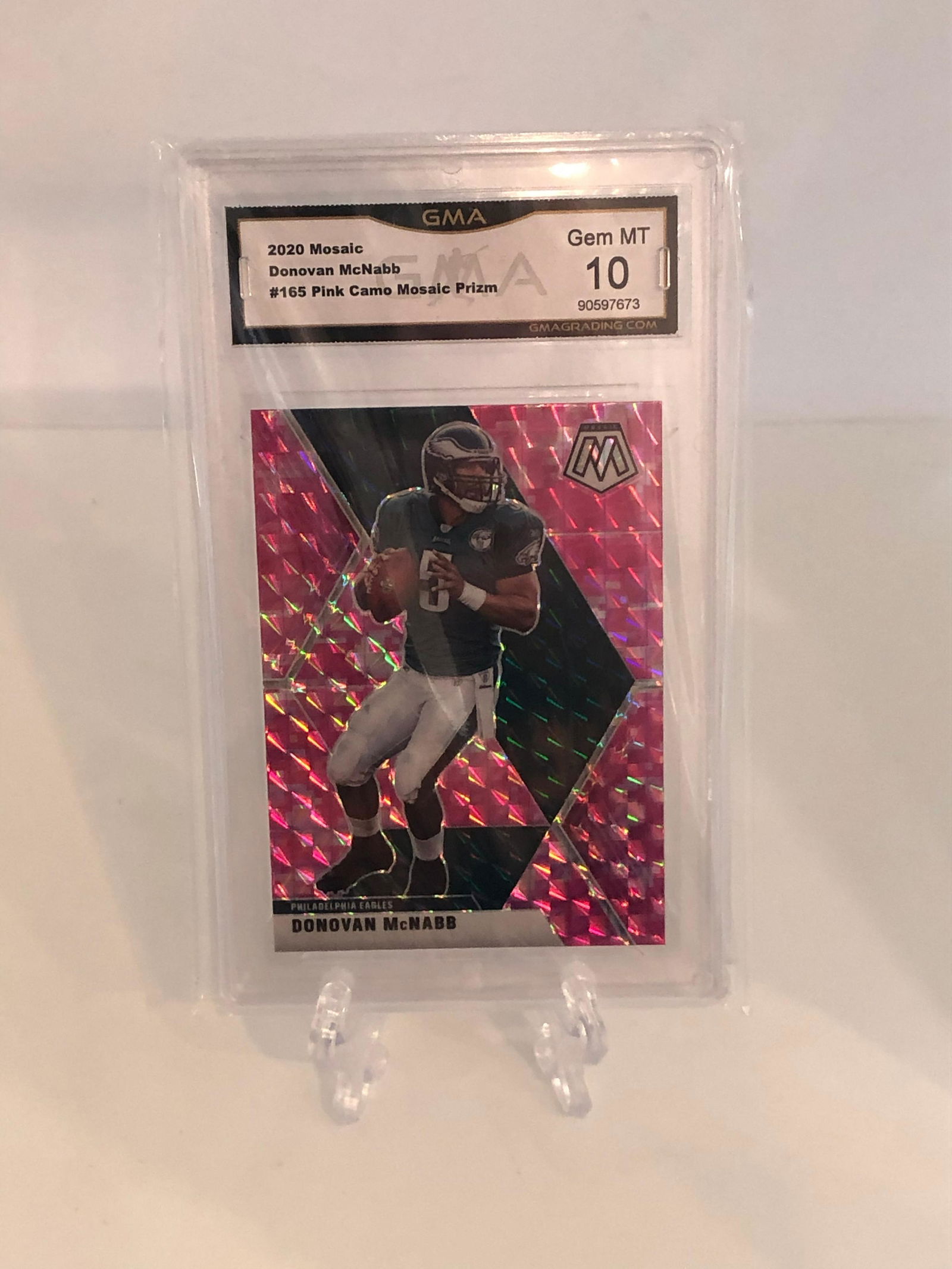 Donovan McNabb Pink Camo Mosaic Prizm GMA 10 (1 of 1)