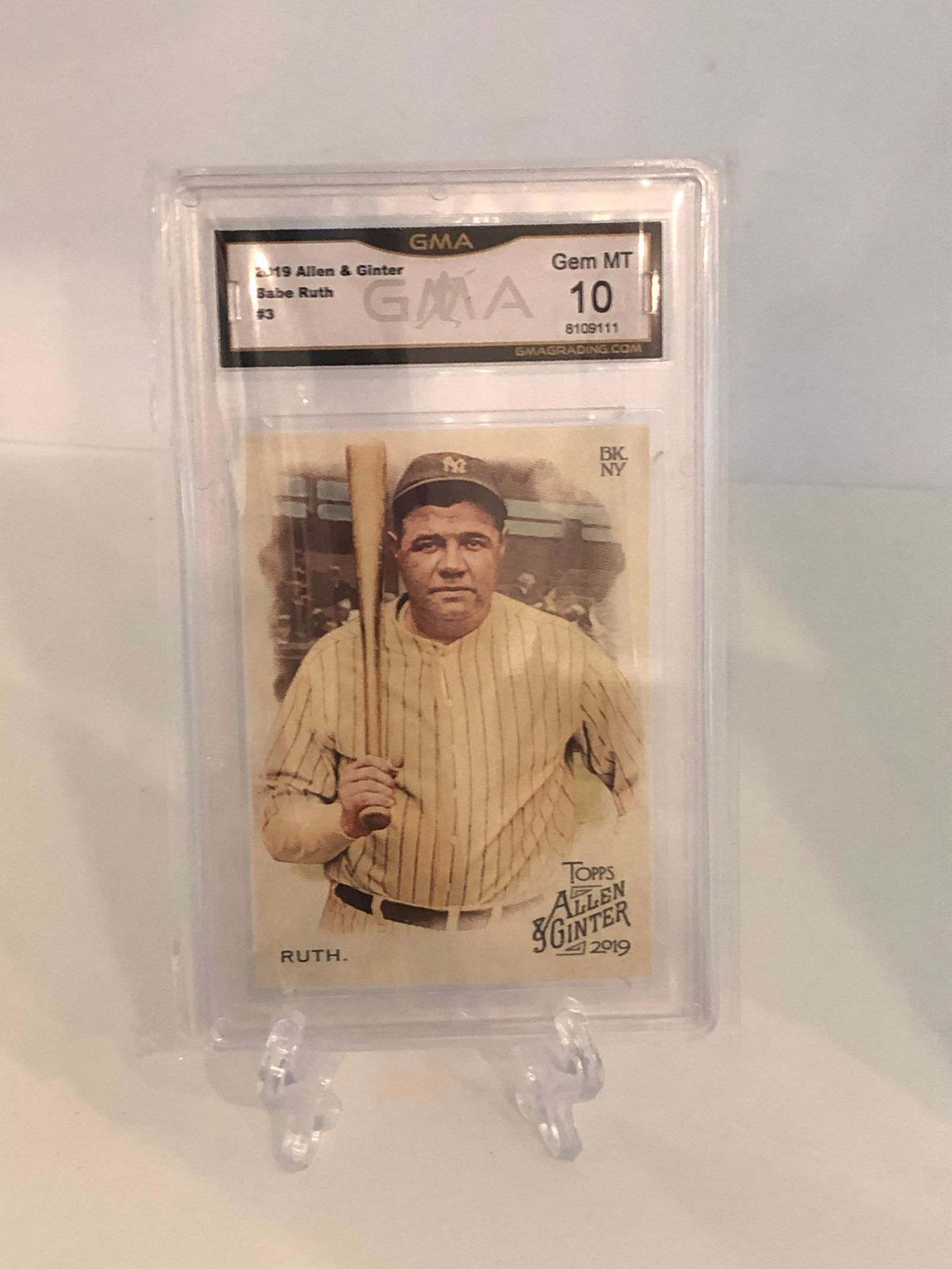 Allen & Ginter Babe Ruth GMA 10: GMA Graded Baseball Card