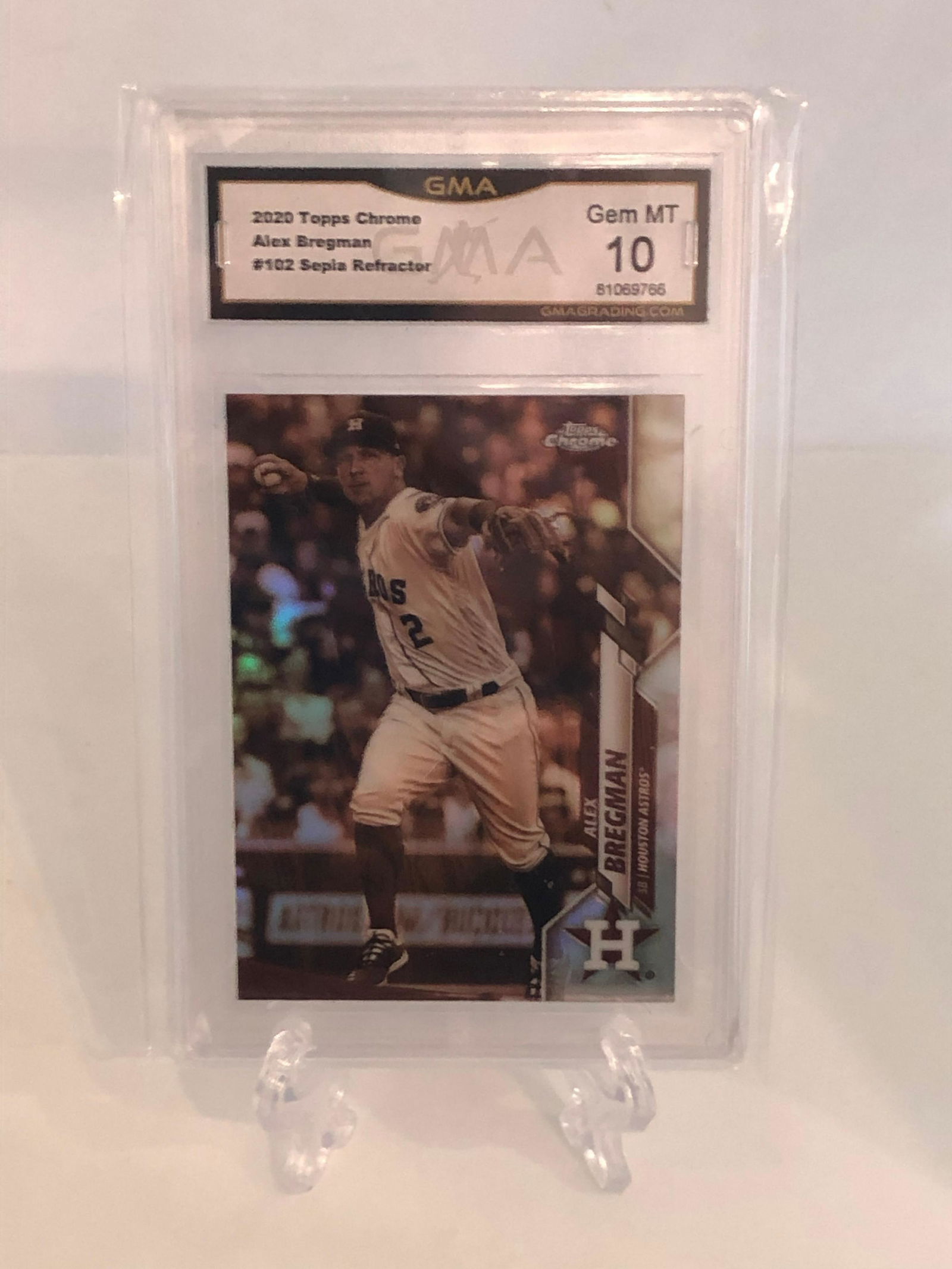 Alex Bregman Topps Chrome Sepia Refractor GMA 10 (1 of 1)