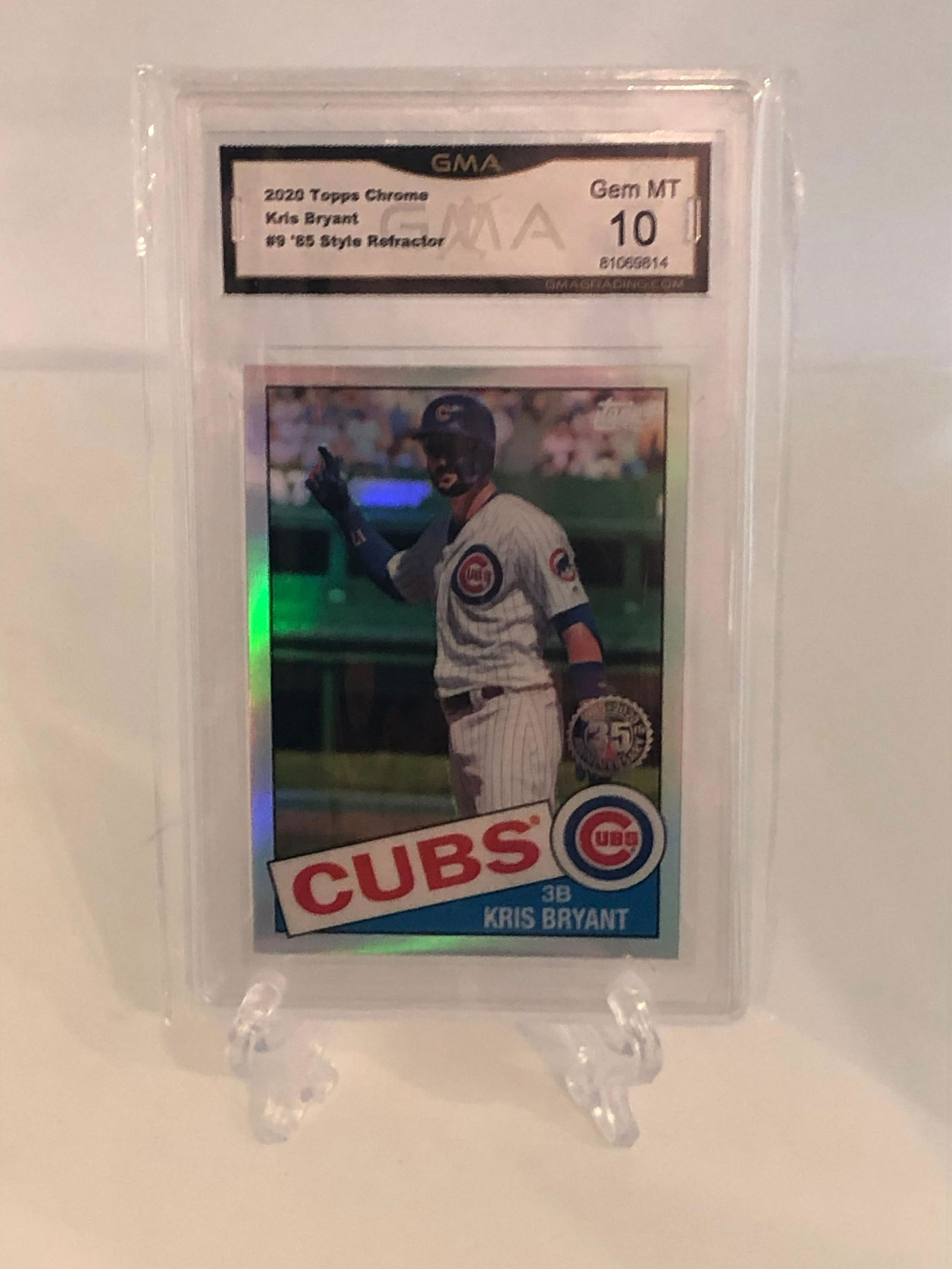 Kris Bryant '85 Style Refractor Topps Chrome GMA 10 (1 of 1)