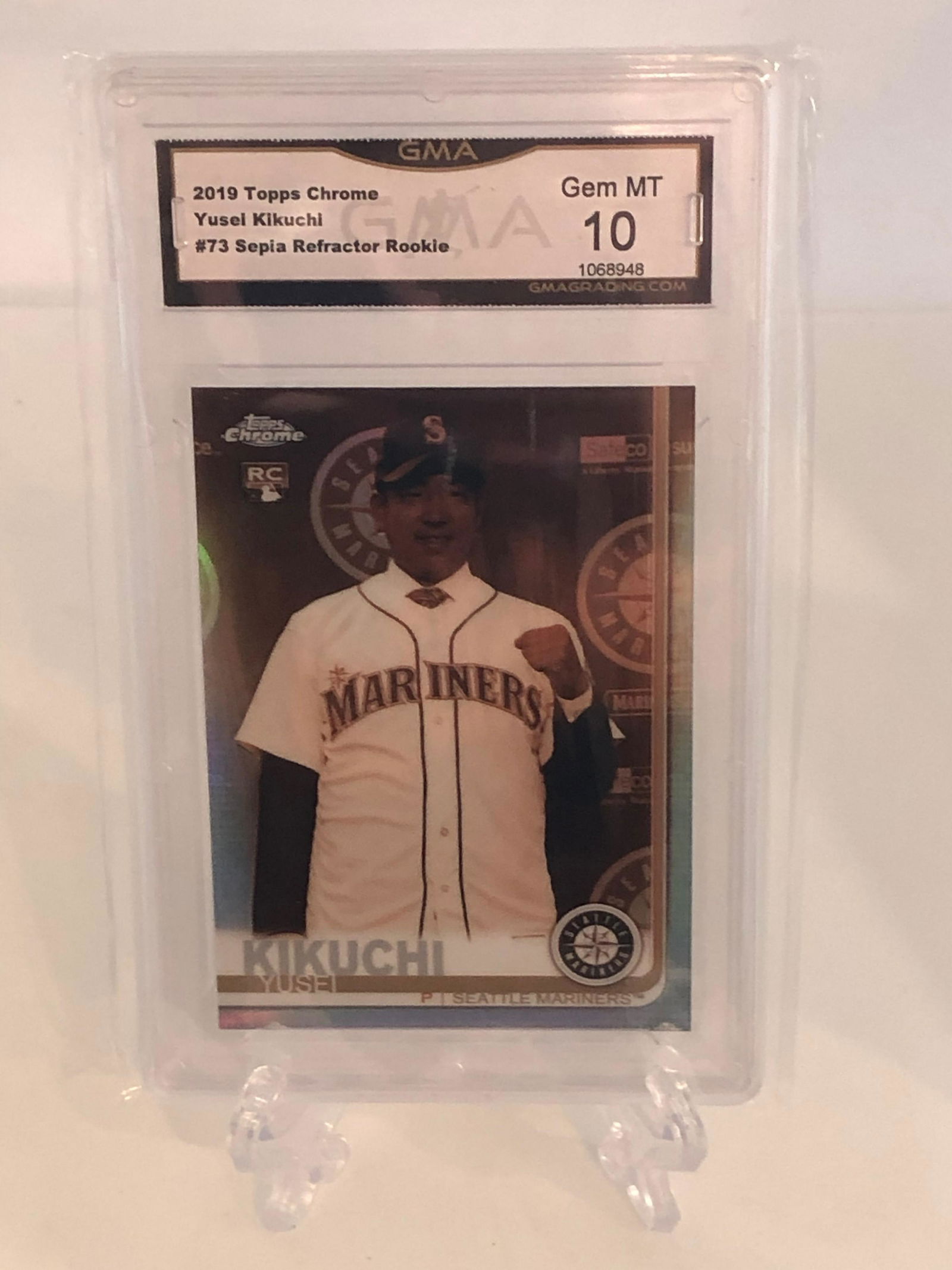 Yusei Kikuchi Topps Chrome Sepia Refractor Rookie GMA (1 of 1)