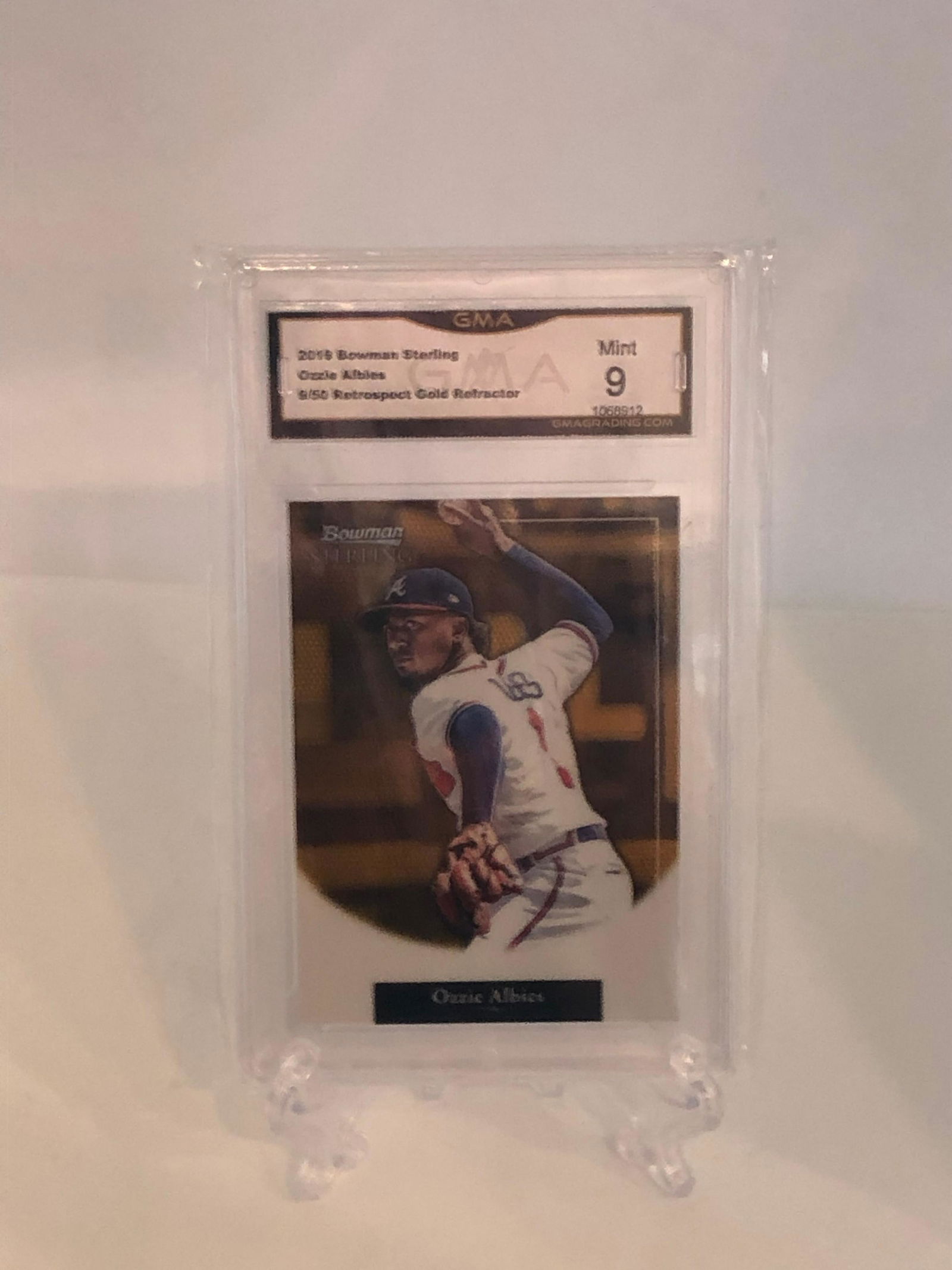 Ozzie Albies Retrospect Gold Refractor GMA 9 (9 of 50) (1 of 1)