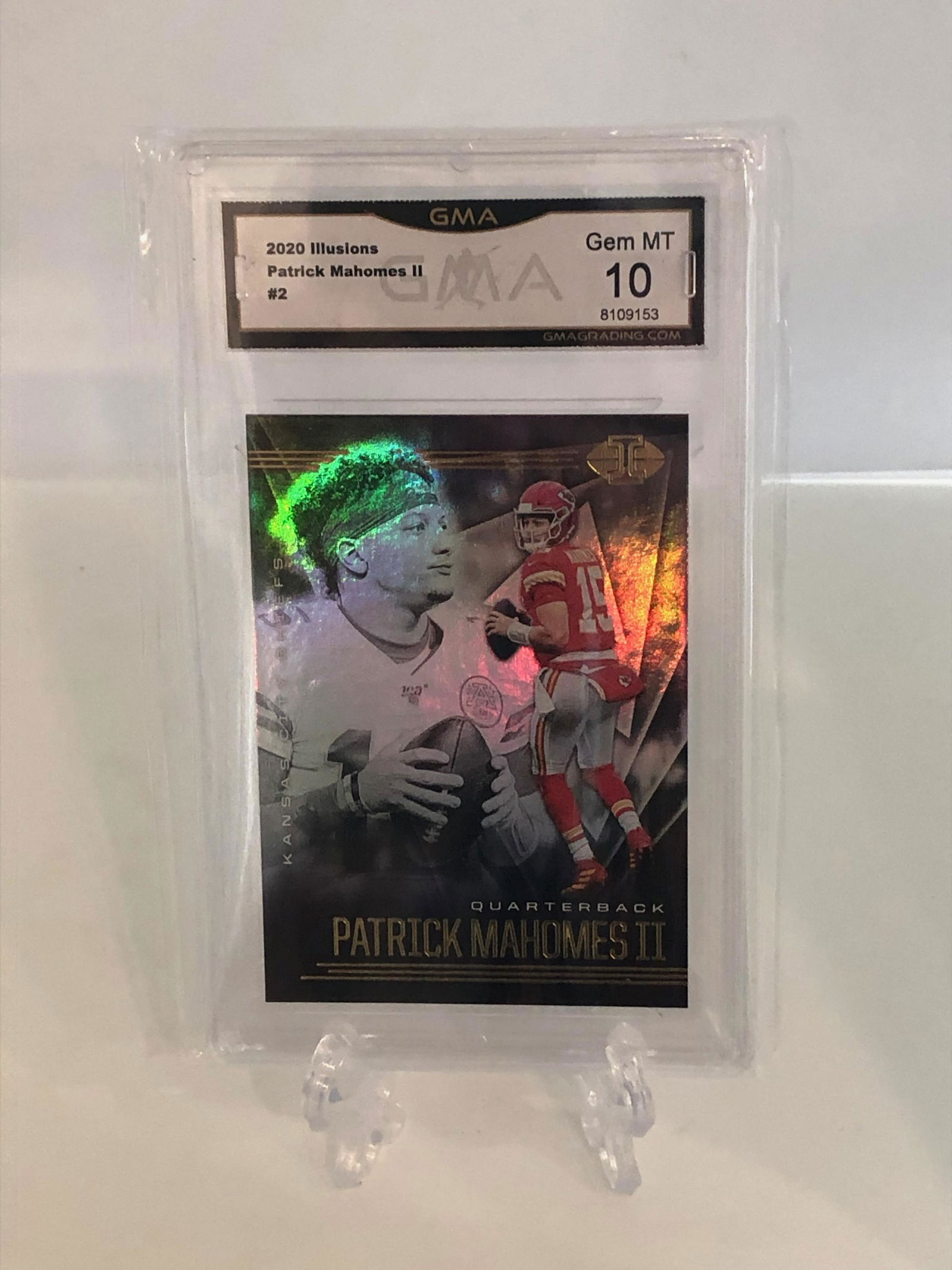 Patrick Mahomes Panini Illusions GMA 10 (1 of 1)