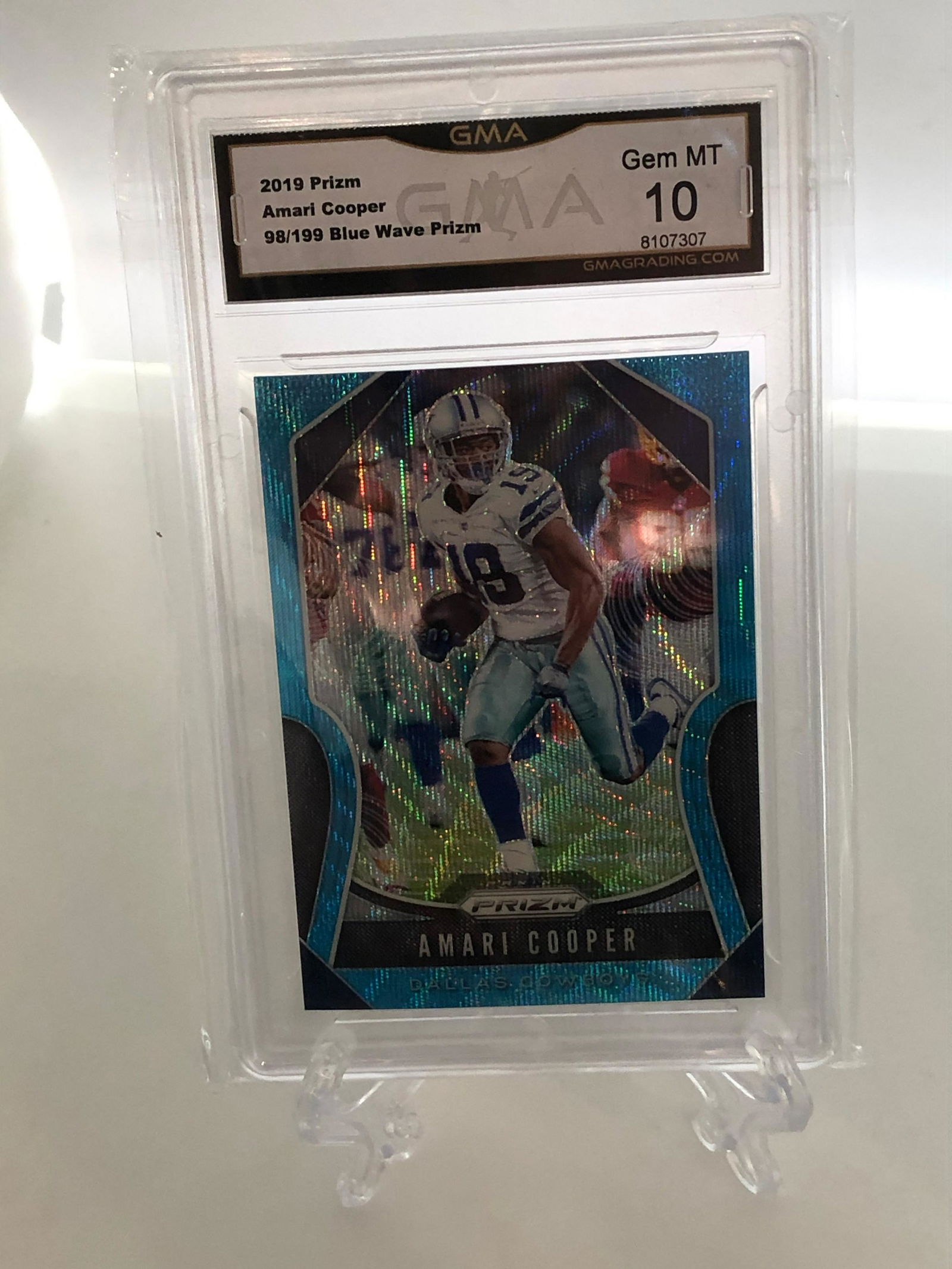 Amari Cooper Blue Wave Prizm GMA 10 (98 of 199) (1 of 1)