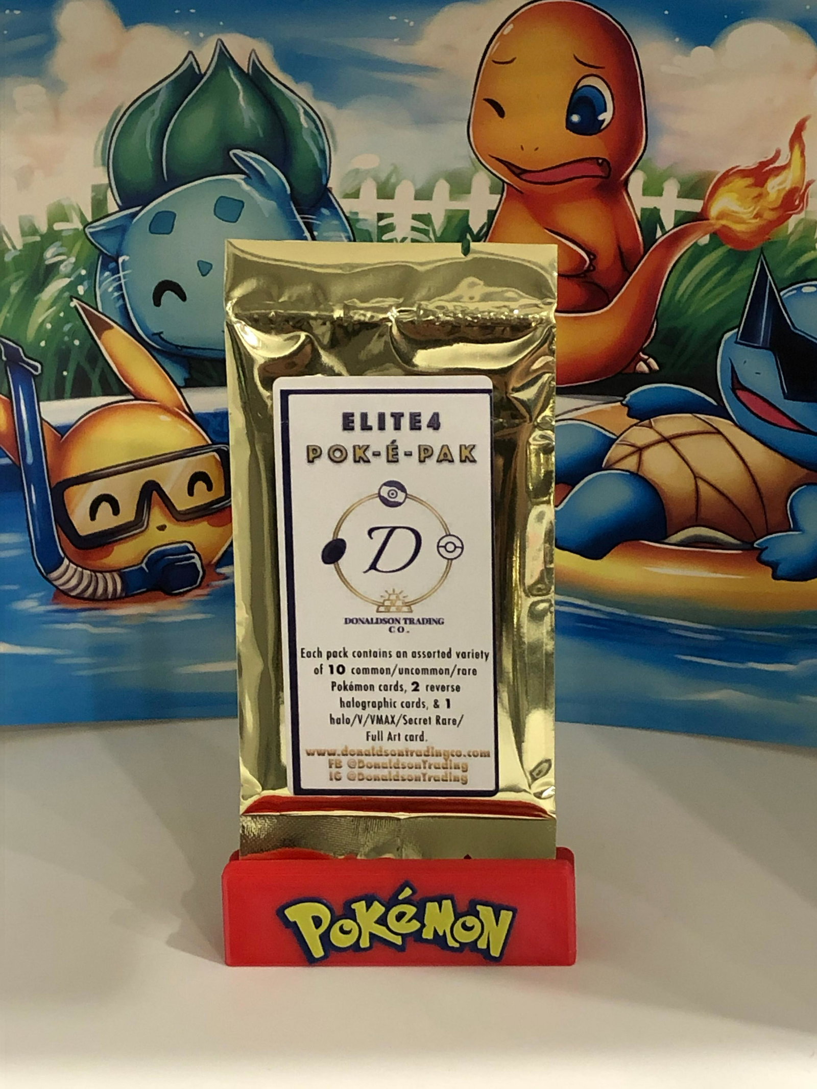 Elite-4-Poke Pack: Each Pack Guarantees a hit of a Holo, V, VMAX, EX, GX, or Secret Rare