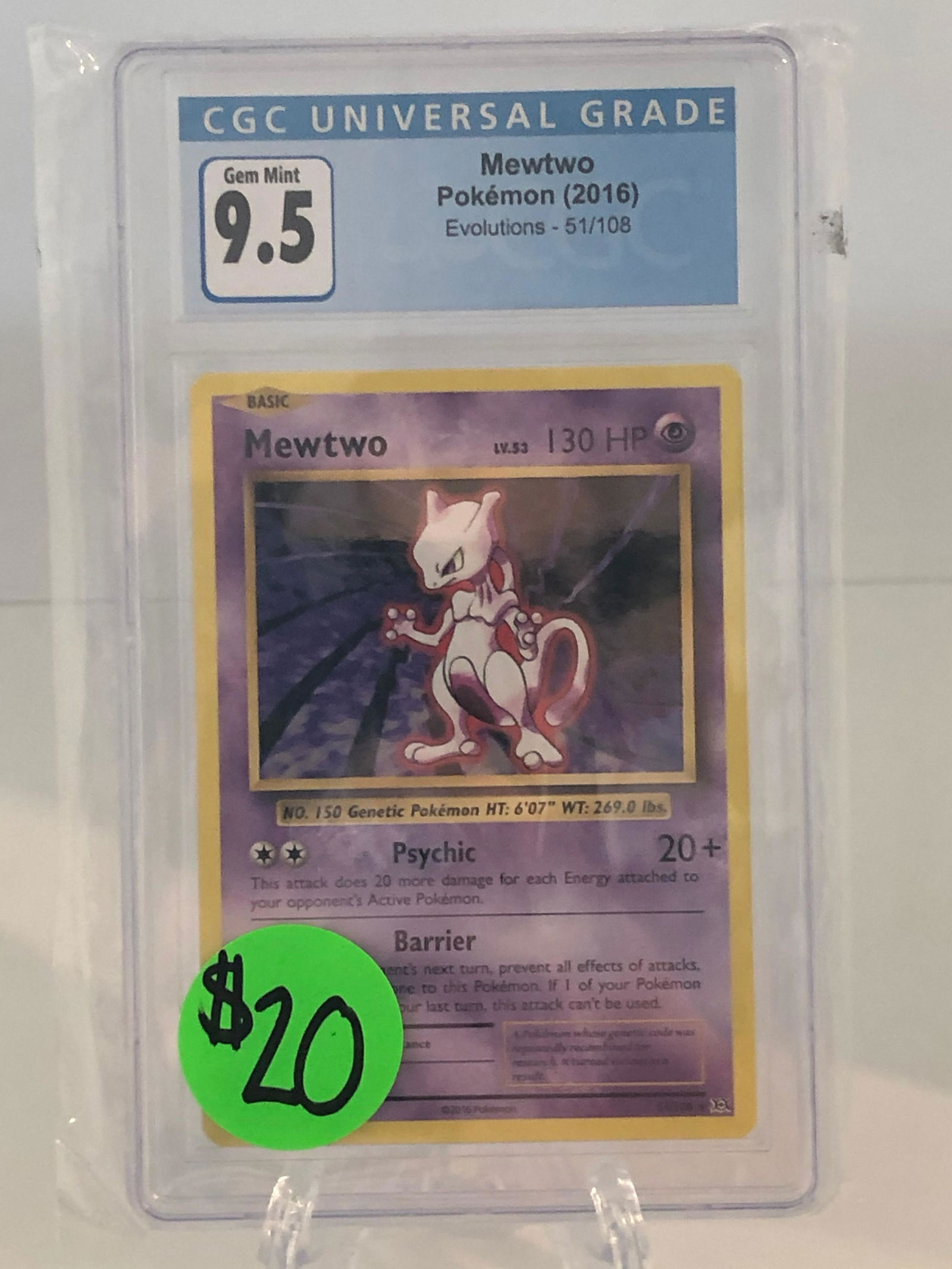 XY Evolutions Mewtwo CGC 9.5 (1 of 1)