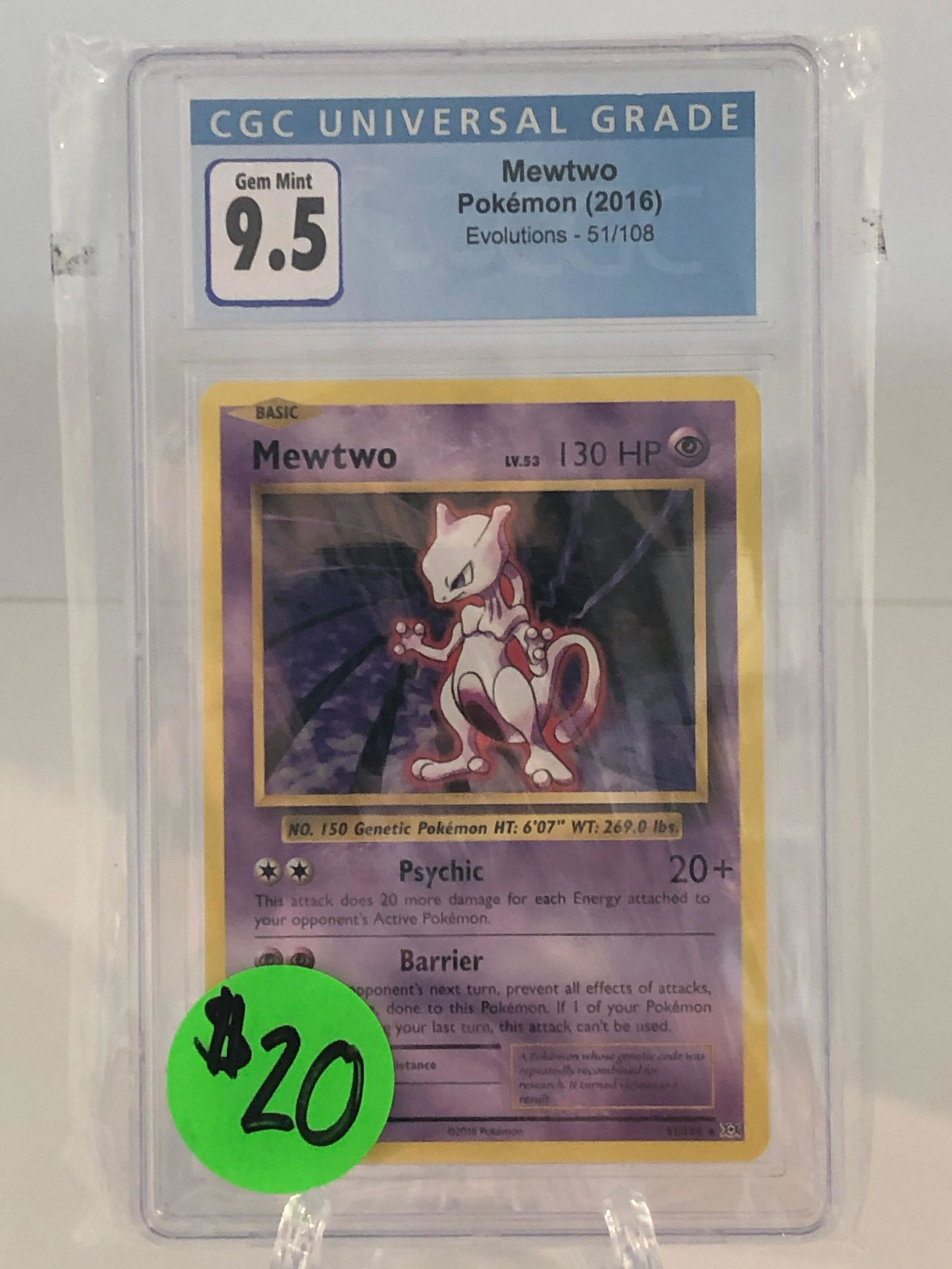 XY Evolutions Mewtwo CGC 9.5 (1 of 1)