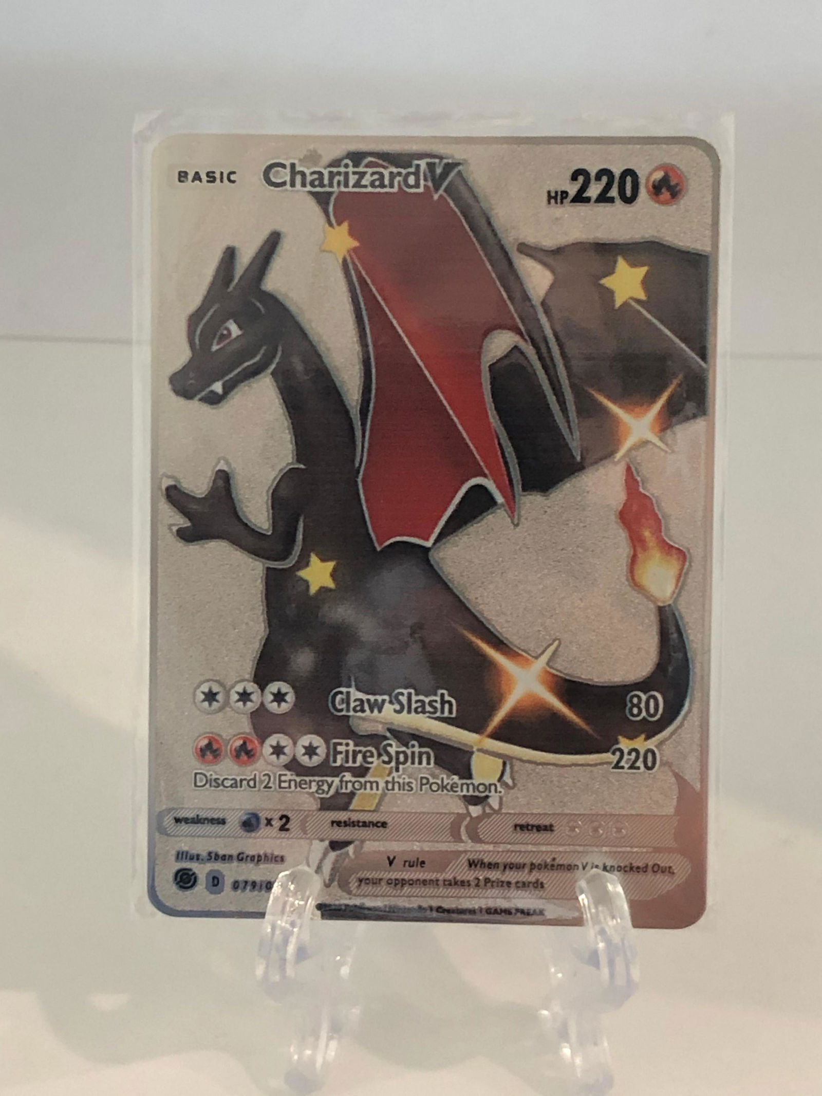 Shiny Charizard V Custom Made Pokemon Card (1 of 1)