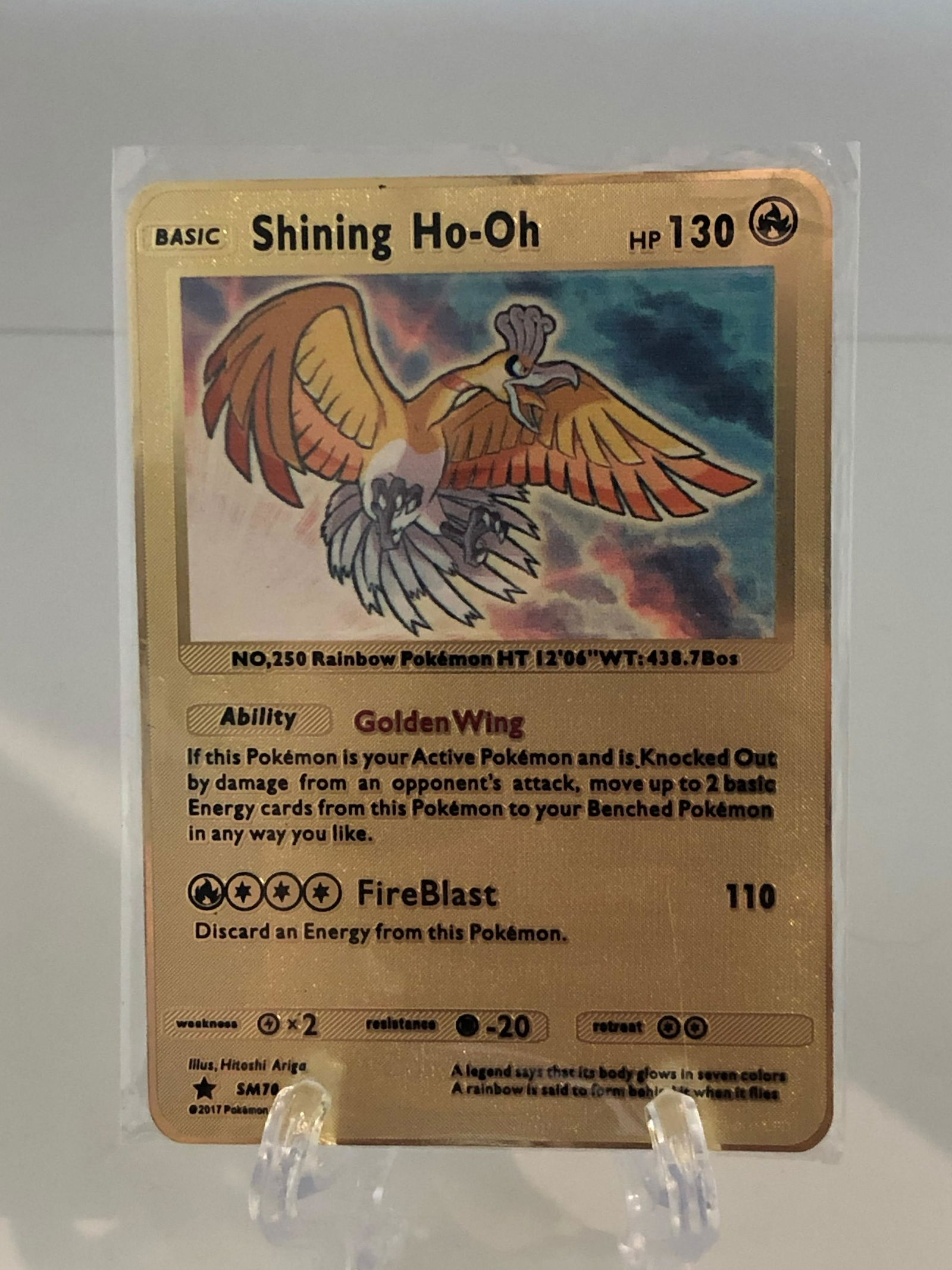 Shining Ho-Oh Custom Made Pokemon Card (1 of 1)