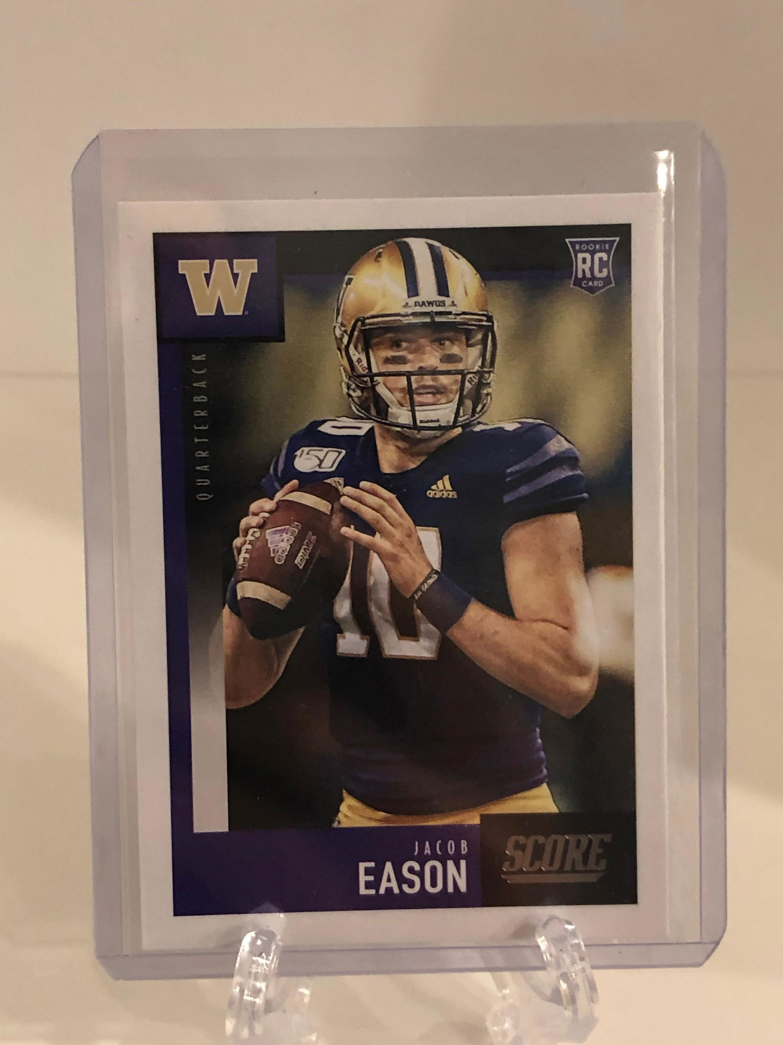 Jacob Eason Panini Score Rookie Card (1 of 1)