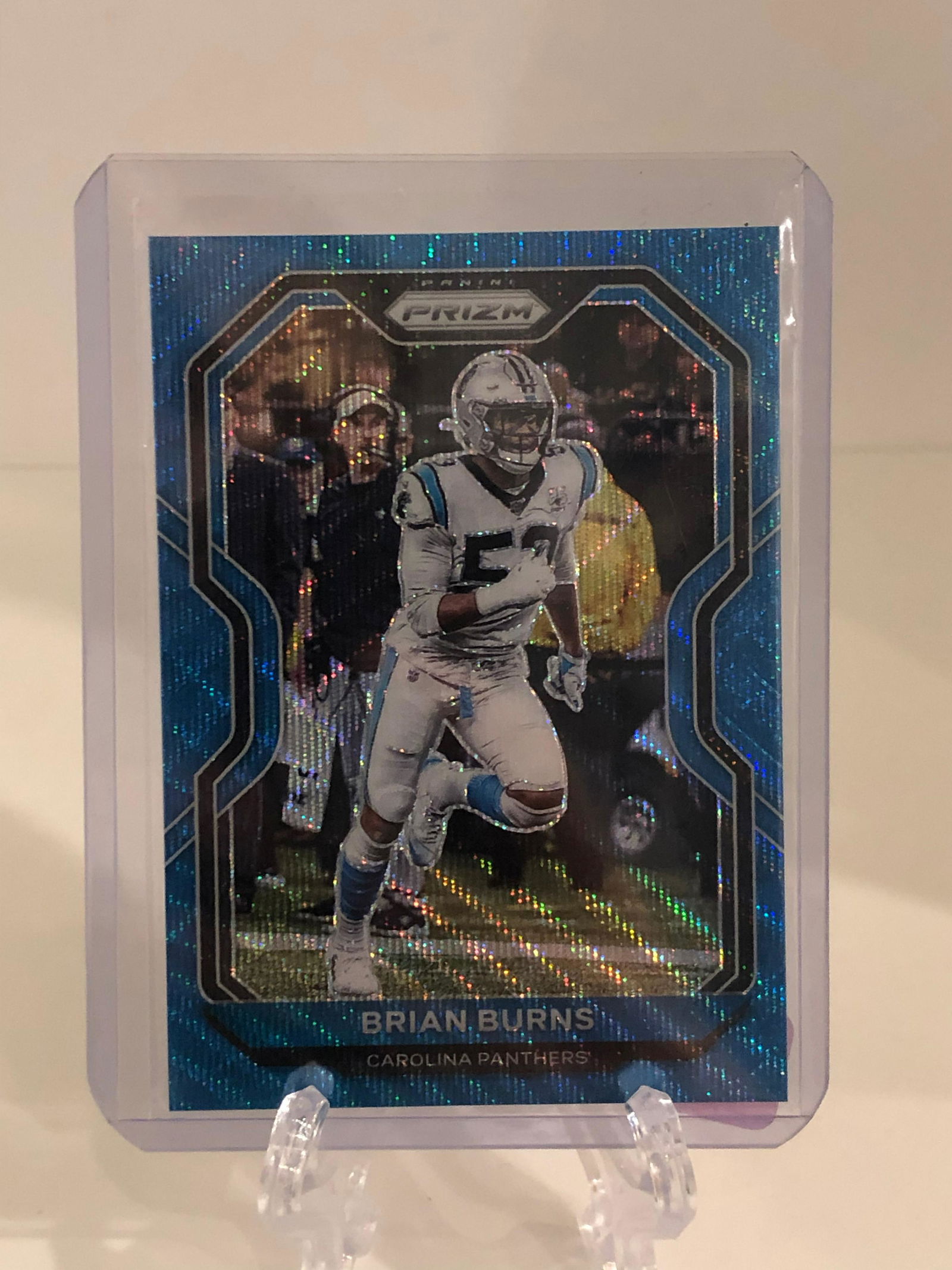 Brian Burns Panini Prizm Blue Refractor (174 of 199) (1 of 1)