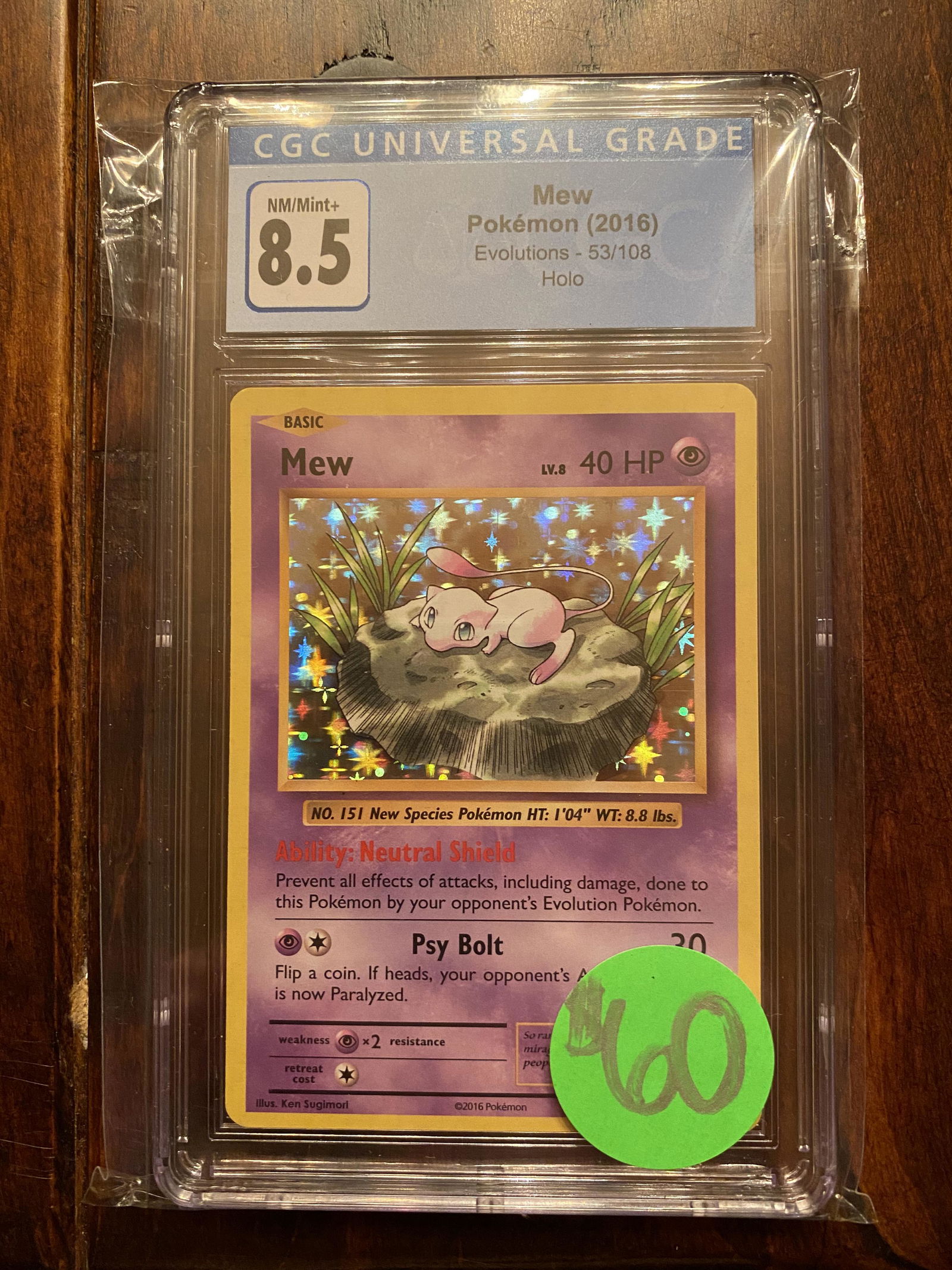 Xy Evolution Mew Holo CGC 8.5 (1 of 1)