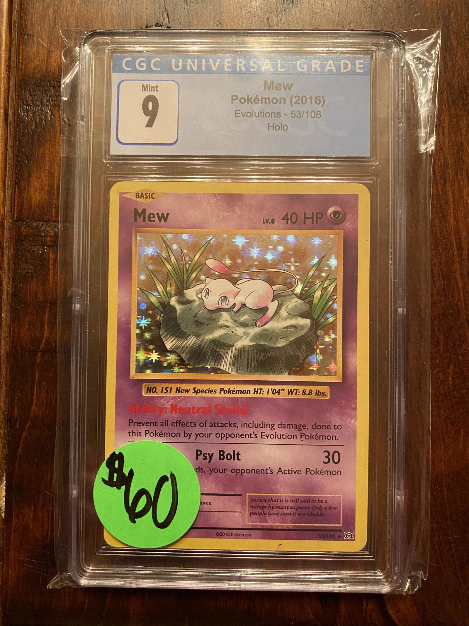 Xy Evolution Mew Holo CGC 9 (1 of 1)