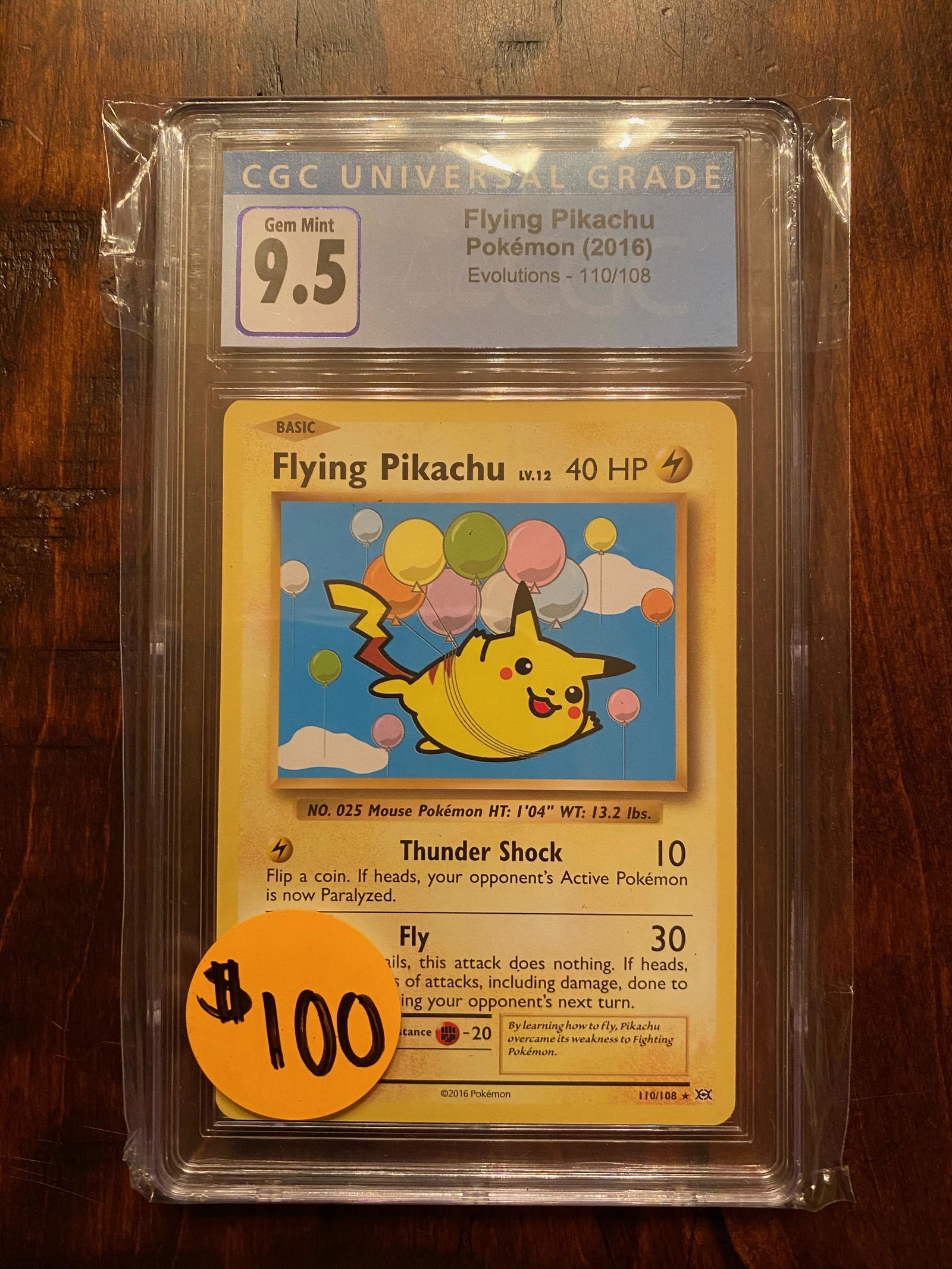 XY Evolutions Flying Pikachu CGC 9.5 (1 of 1)