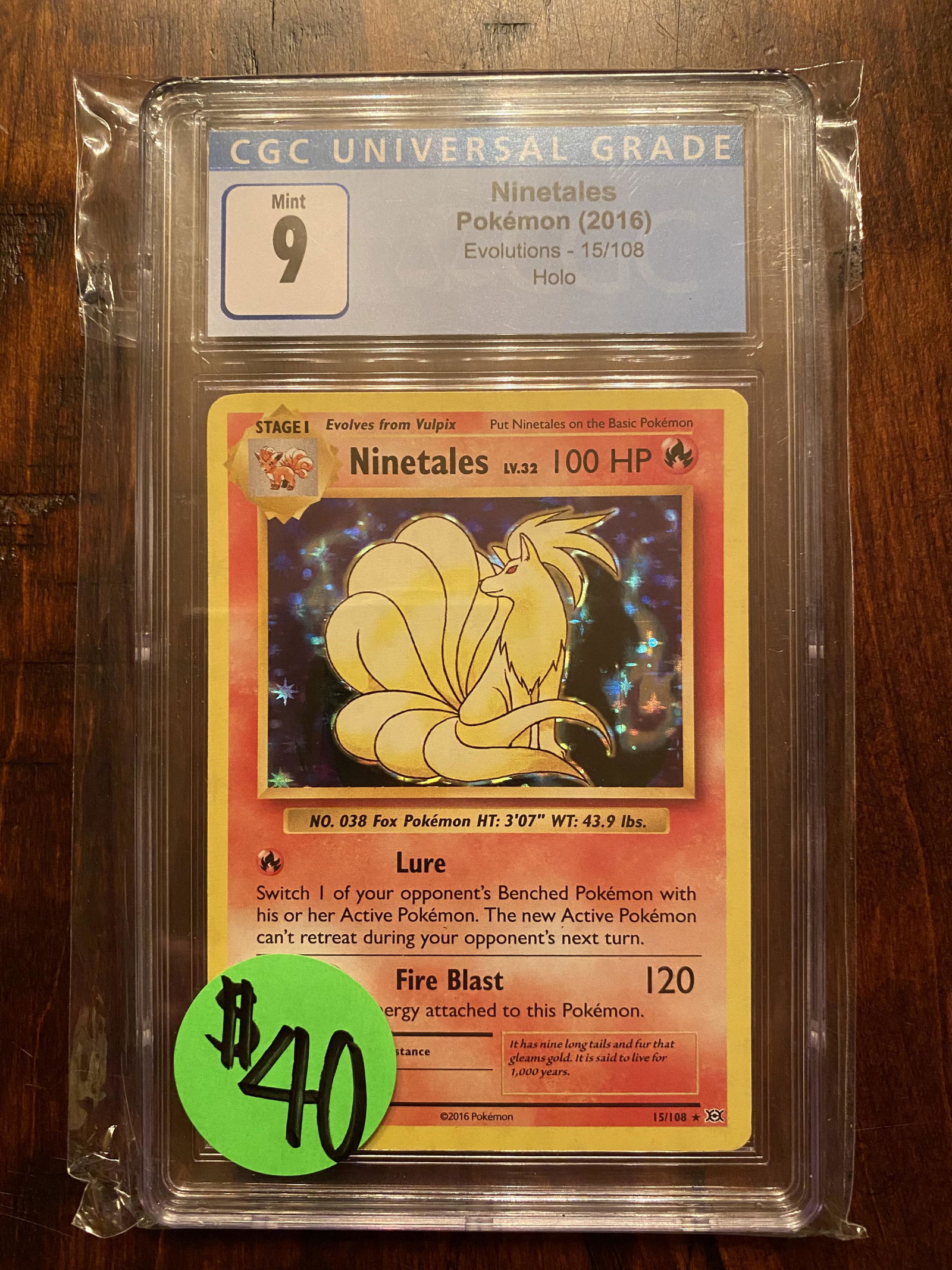 Ninetails XY Evolutions Holo CGC 9 (1 of 1)