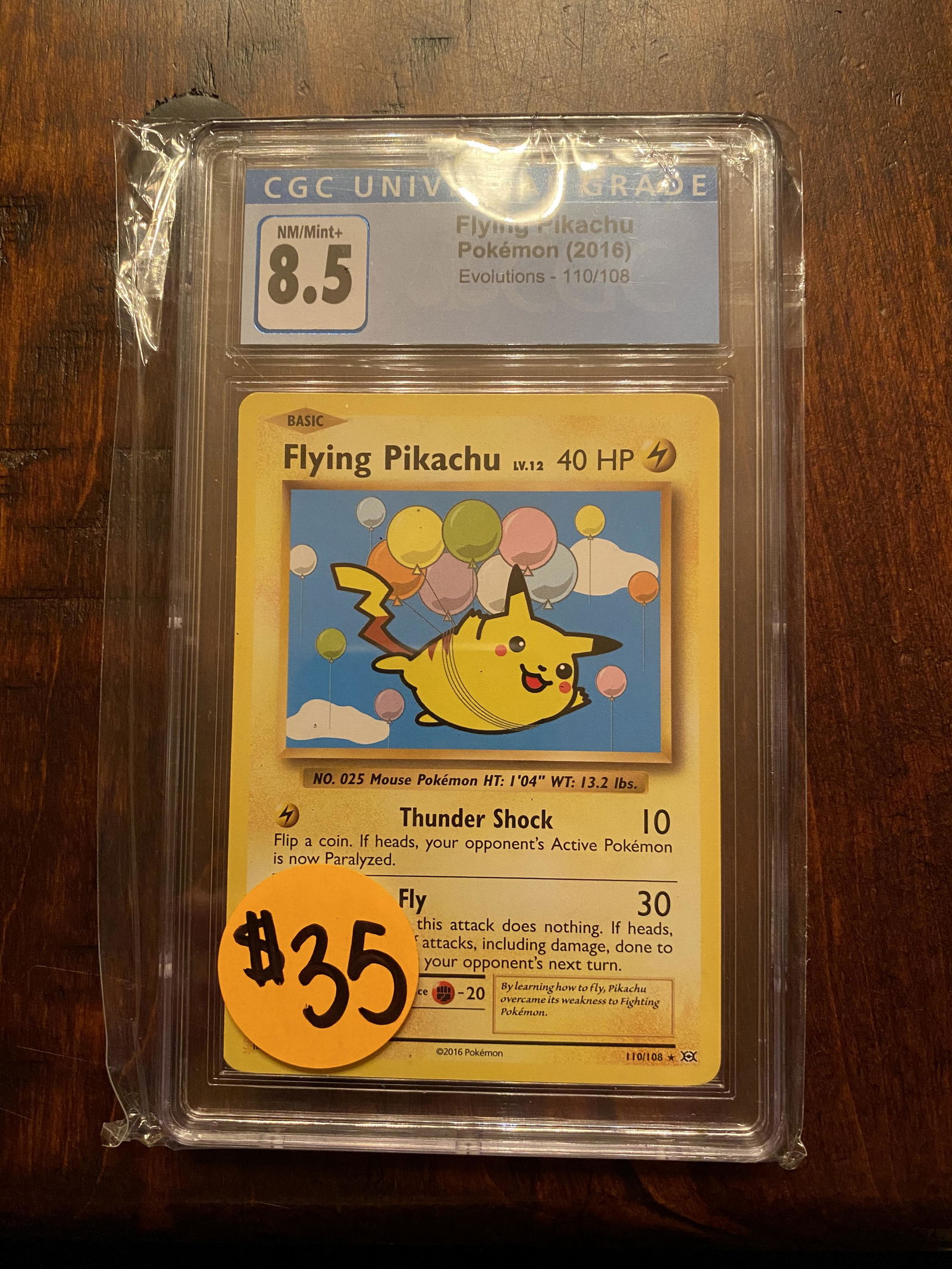 XY Evolutions Flying Pikachu CGC 8.5 (1 of 1)