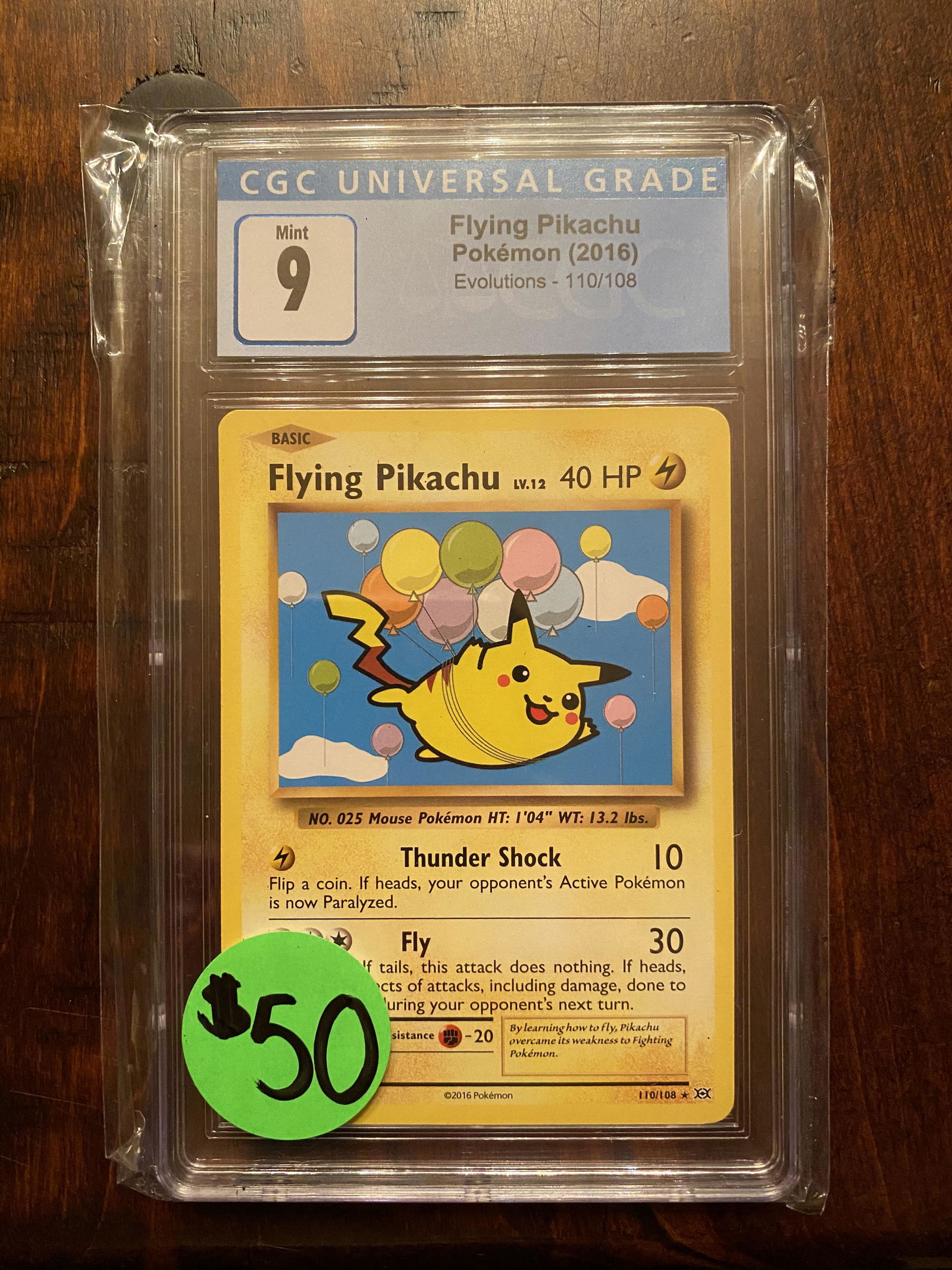 Flying Pikachu XY Evolutions CGC 9 (1 of 1)