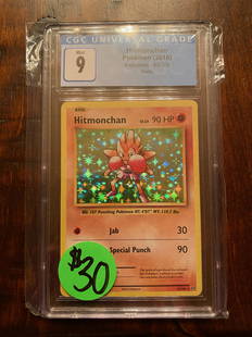 XY Evolutions Holo Hitmonchan CGC 9: CGC Graded Pokemon Card