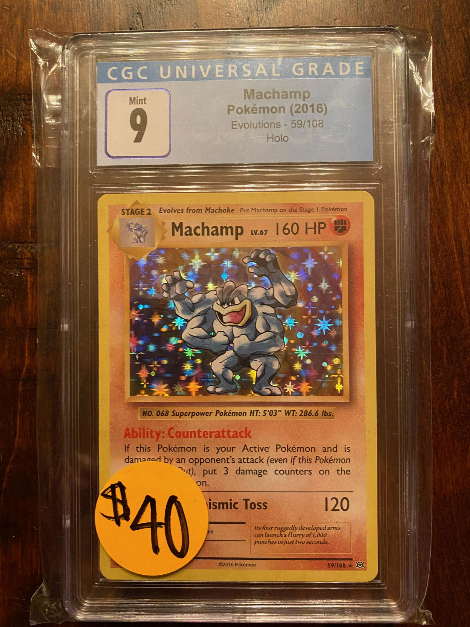 XY Evolutions Holo Machamp CGC 9 (1 of 1)