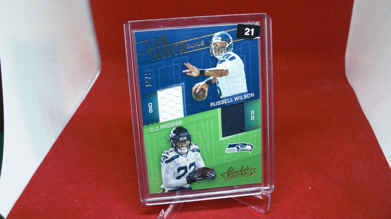 c.j prosise russell wilson jersey #18/99 (1 of 1)