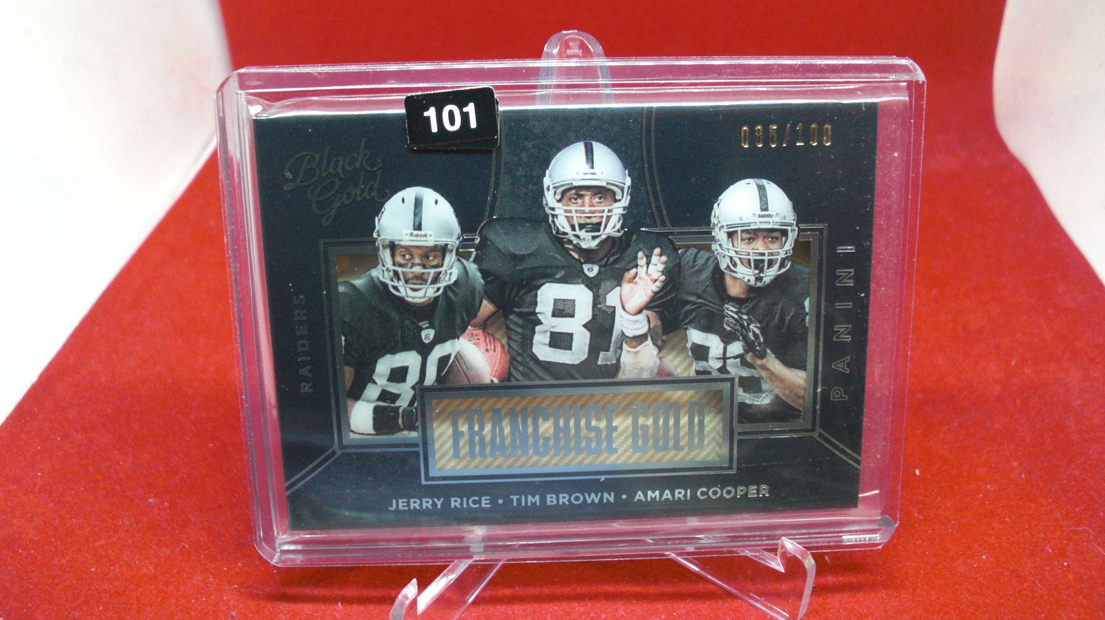 jerry rice tim brown amari cooper black gold #085/100 (1 of 1)
