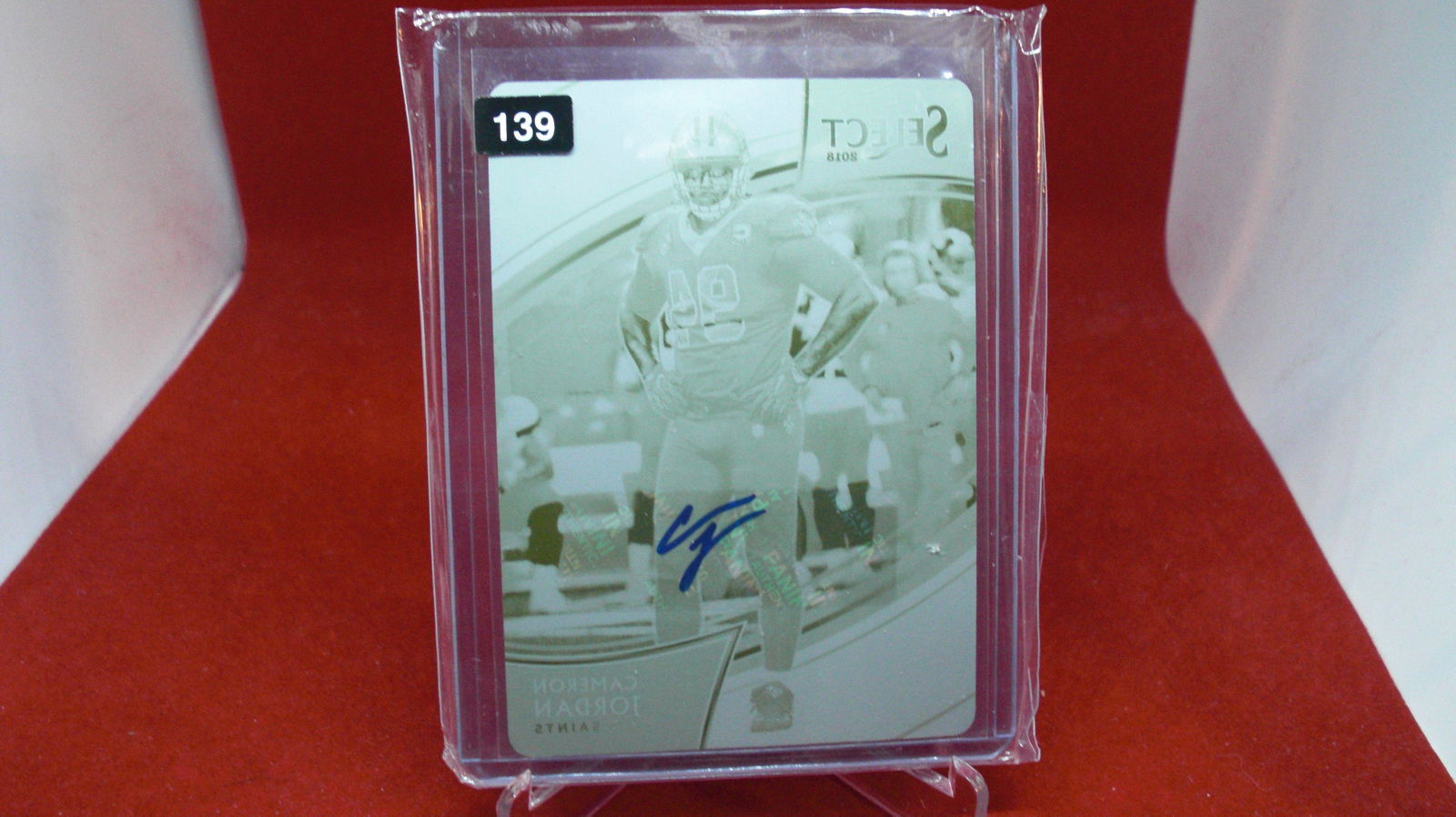 select cameron jordan yellow plate 1/1 signature (1 of 1)