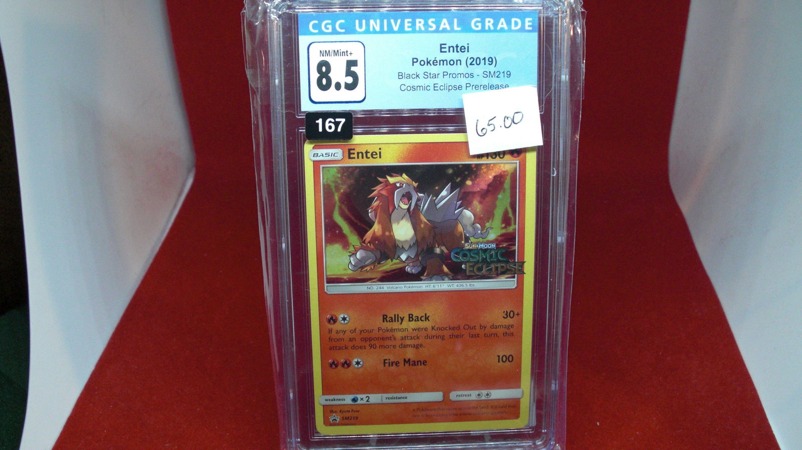 cgc graded entei pokemon mint 8.5 (1 of 1)